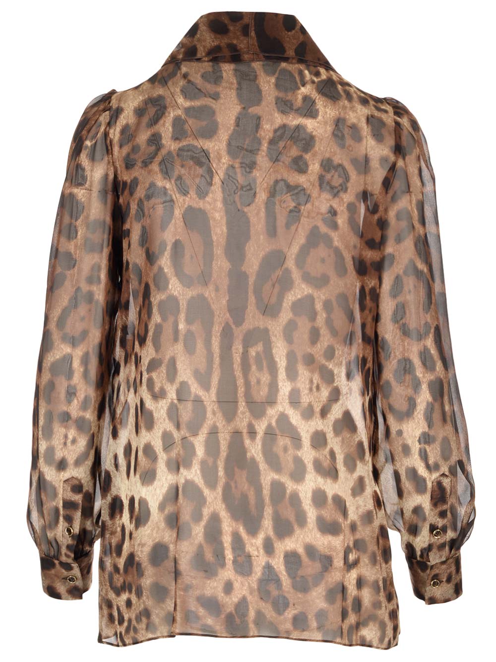 Shop Dolce & Gabbana Animal Print Silk Blouse