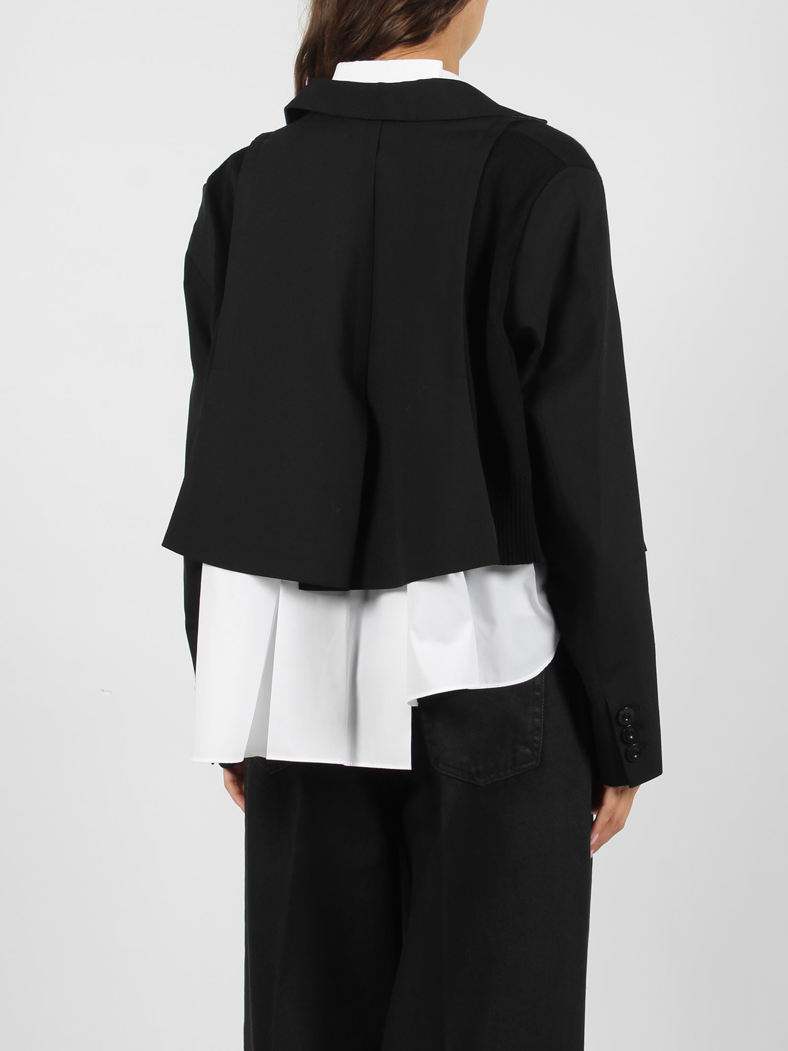 Shop Sacai Deconstructed Jacket In Black