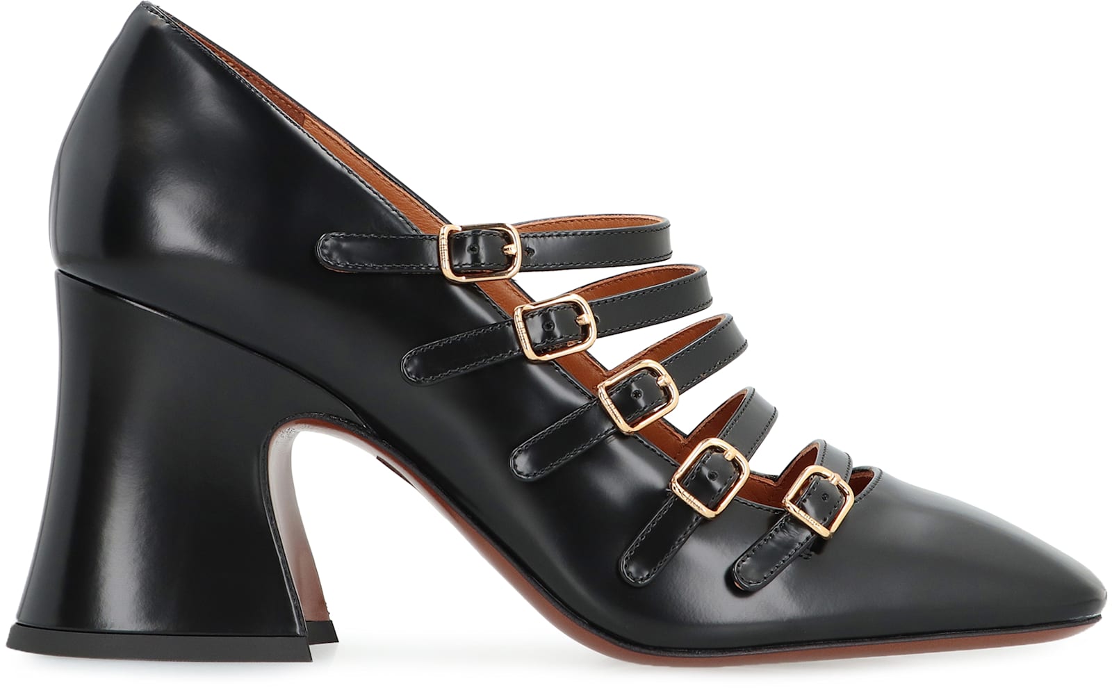 Chloé Janis Leather Pumps In Black