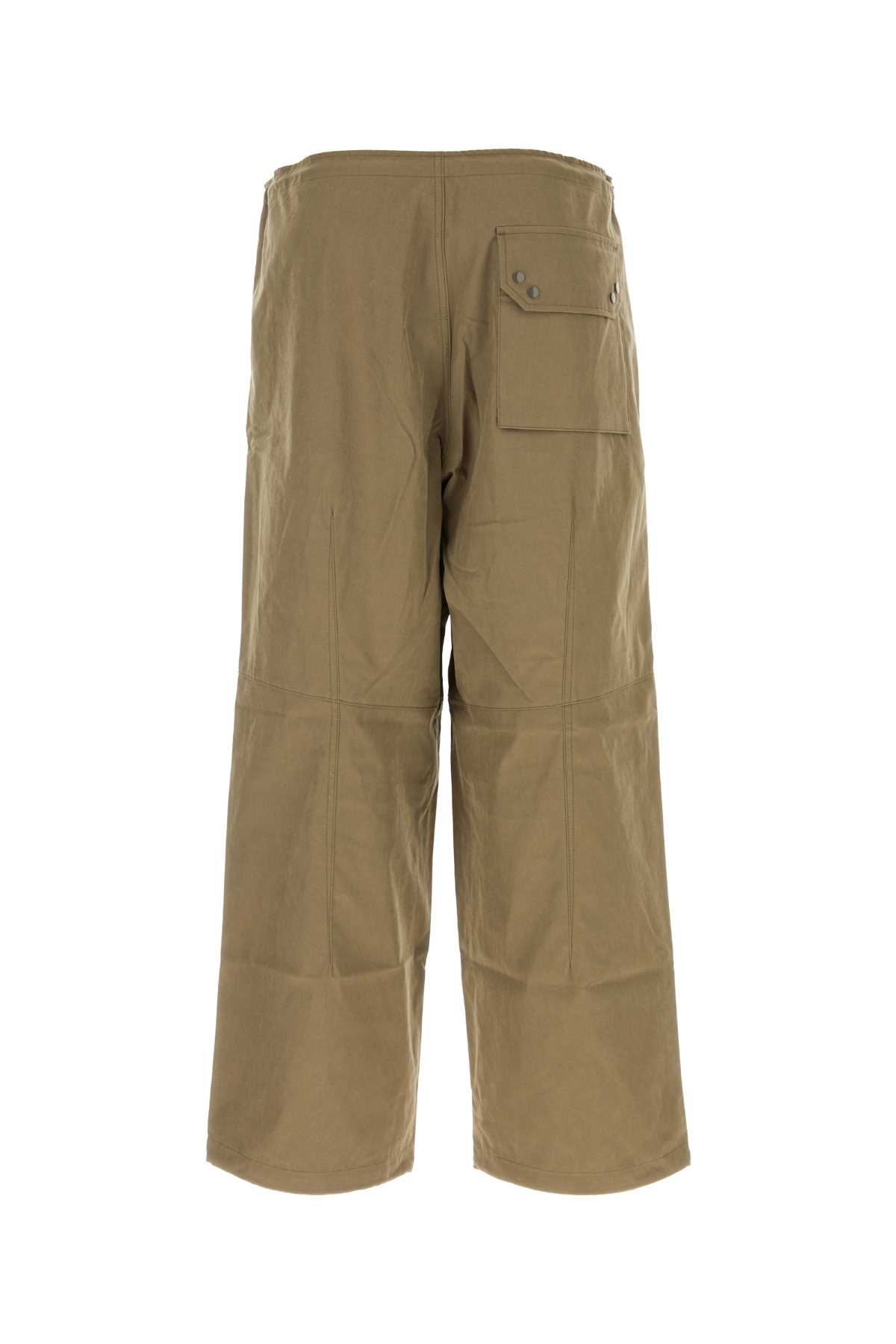 Shop Ten C Military Green Cotton Blend Wide-leg Pant In 359