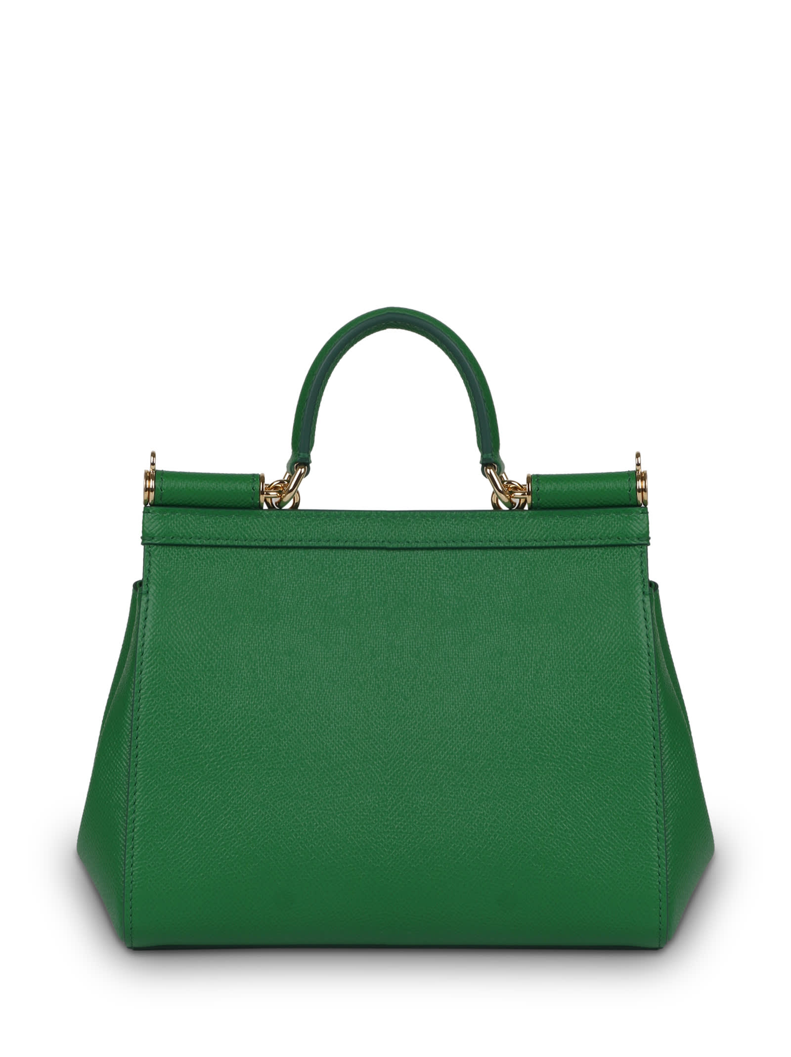 Shop Dolce & Gabbana Sicily Mini Leather Tote Bag In Green