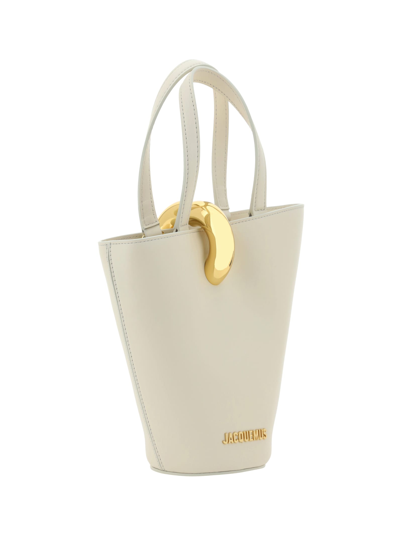 Shop Jacquemus Le Petit Bambola Shoulder Bag In Light Ivory