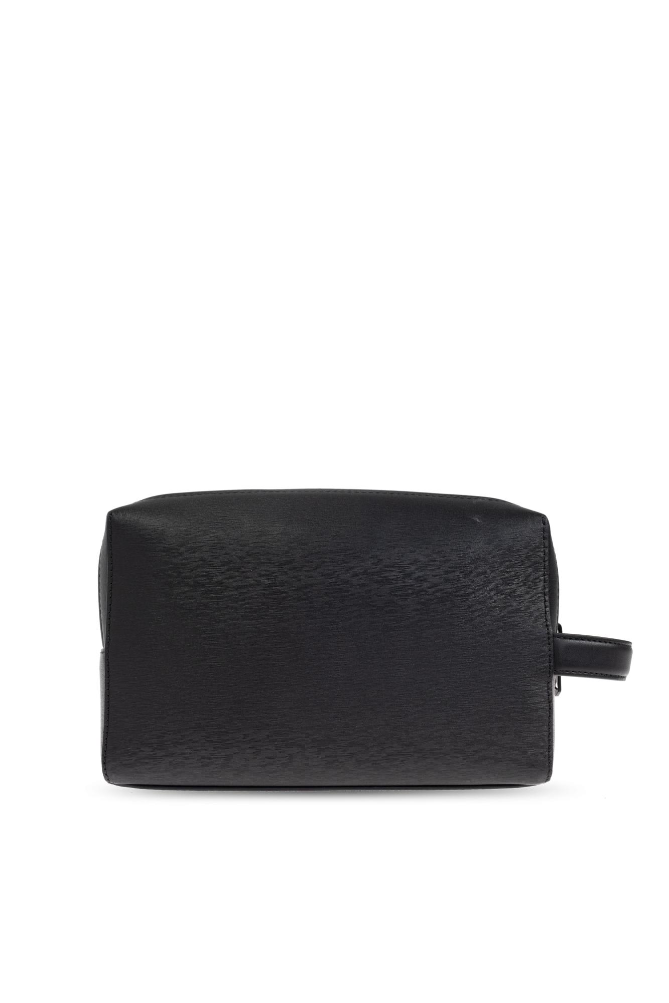 Paul Smith Leather Toiletry Bag In Black