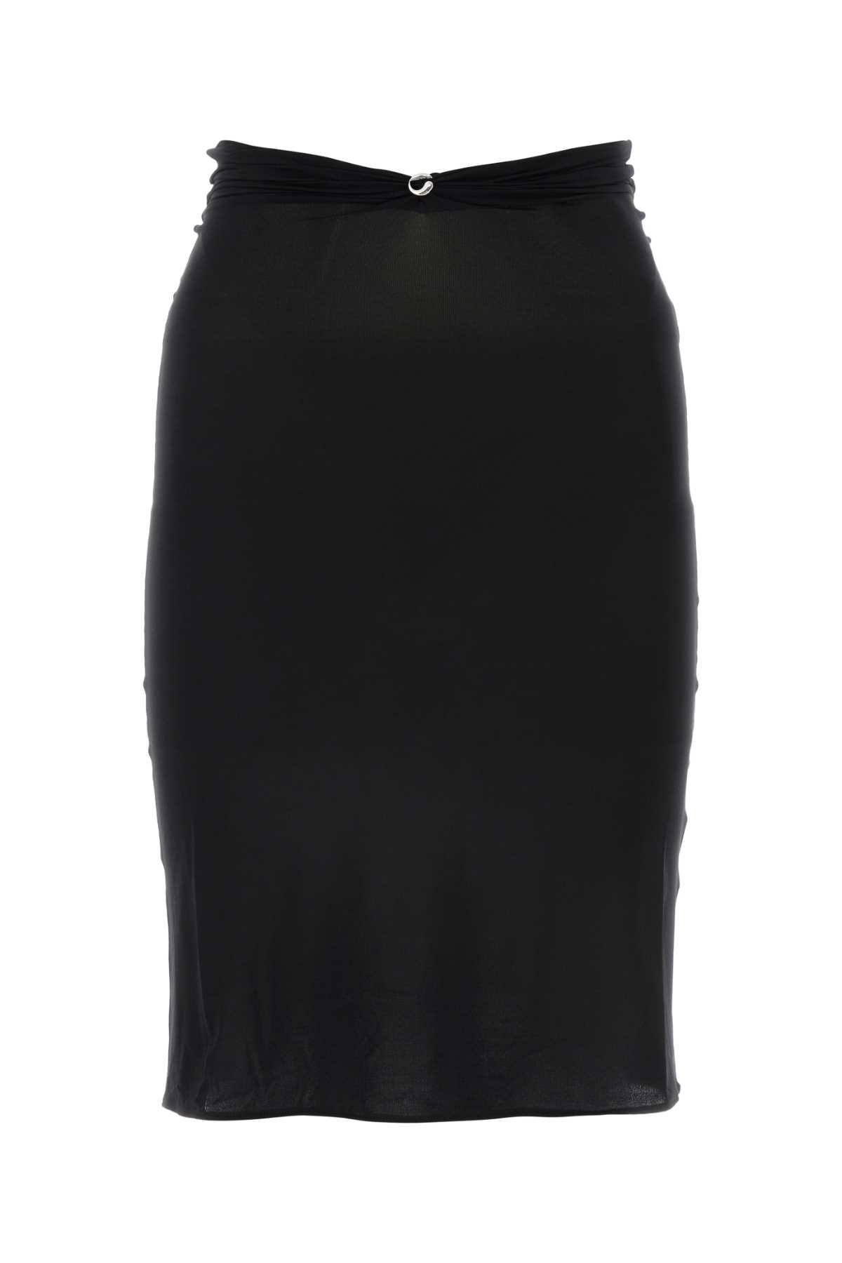 Black Stretch Nylon Triangle Skirt