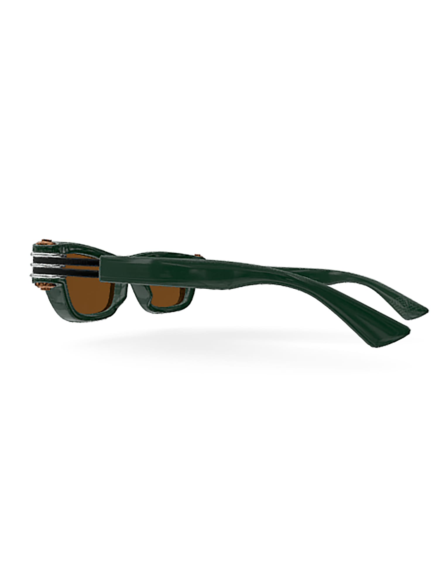 Shop Bottega Veneta Bv1308s Sunglasses In Green Black Copper