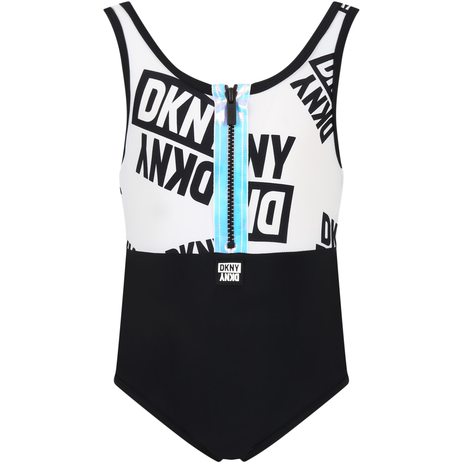 DKNY MULTICOLOR SWIMSUIT FOR GIRL WITH LOGO