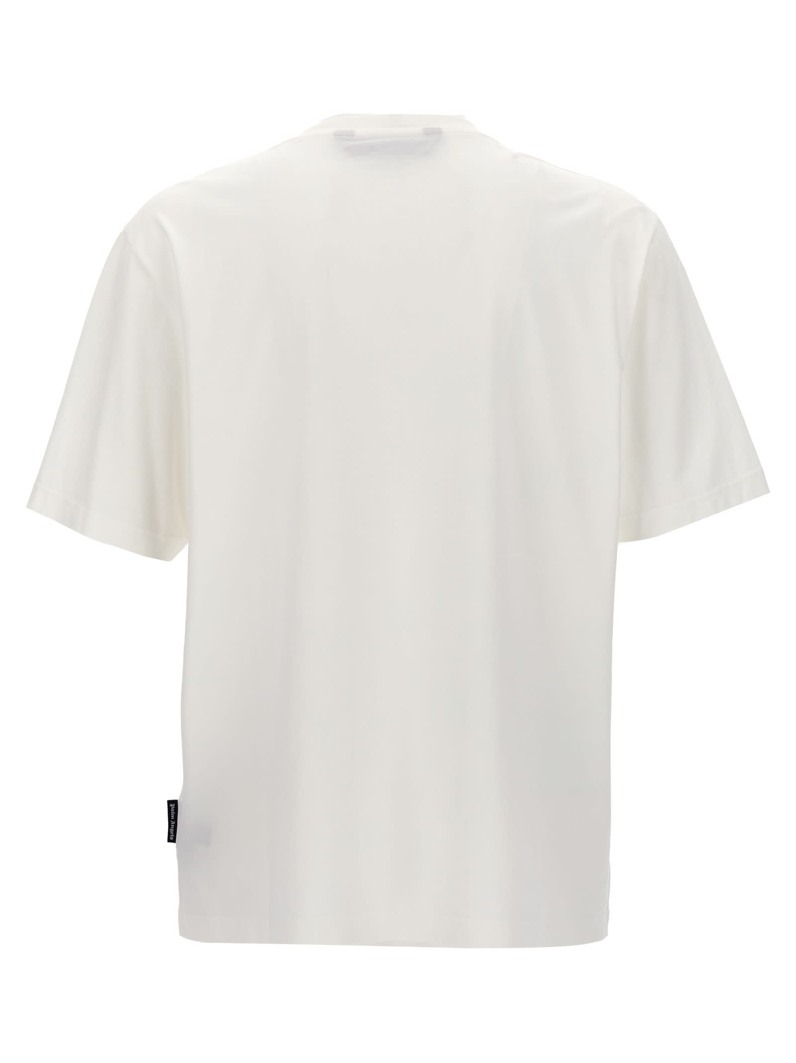 Shop Palm Angels Classic Logo T-shirt In White/black