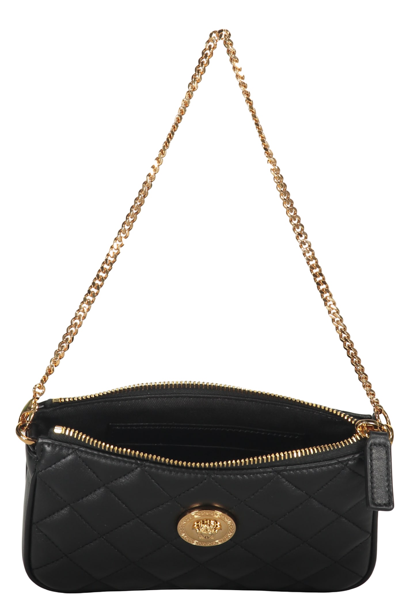 Versace Elegant And Refined Black Bag In Black