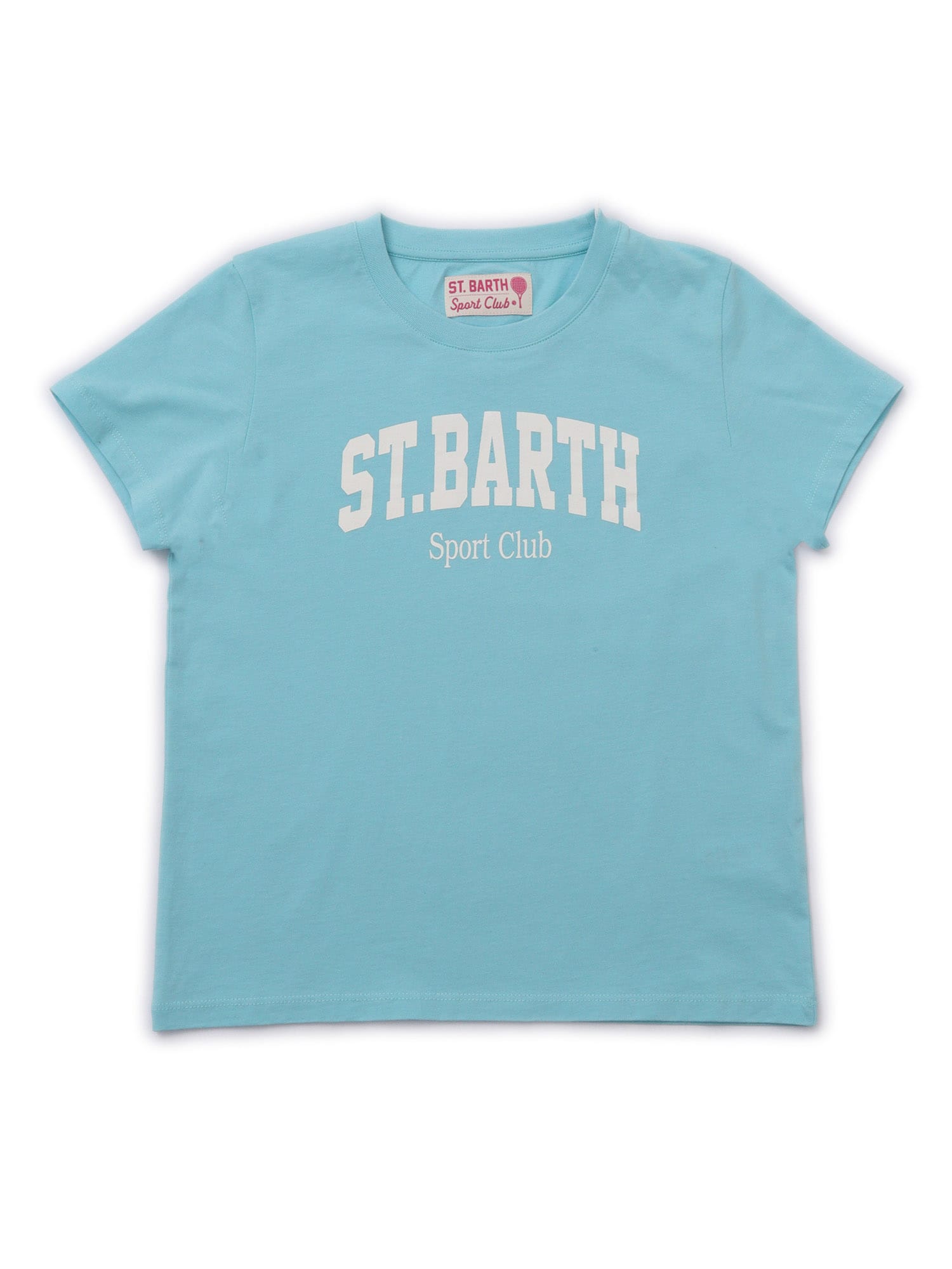 Mc2 Saint Barth Elly Sport Club Print Cotton T-shirt In Blue