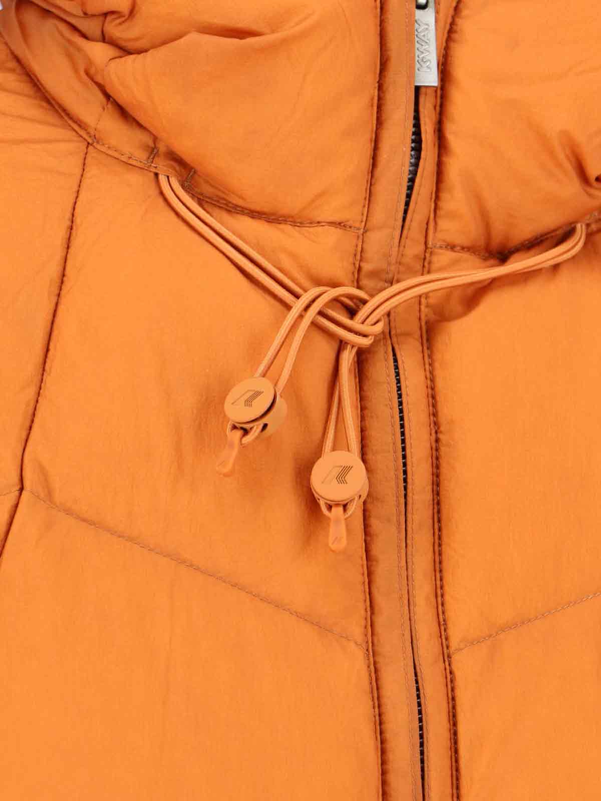 K-way Quill Thermo Light Ripstop Puffer Jacket In Orange