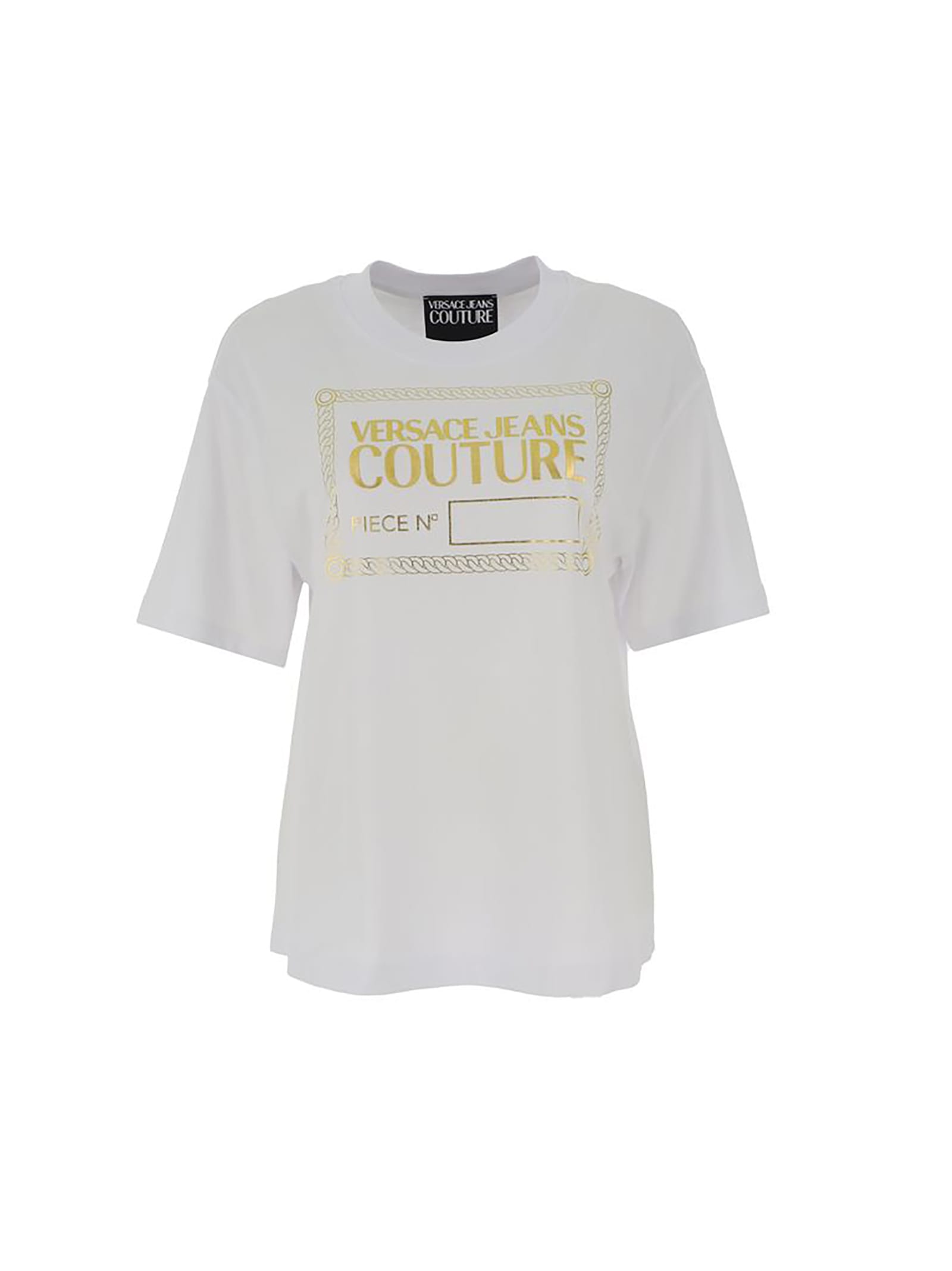 Versace Jeans Couture Cotton T-shirt With Number Foil Piece