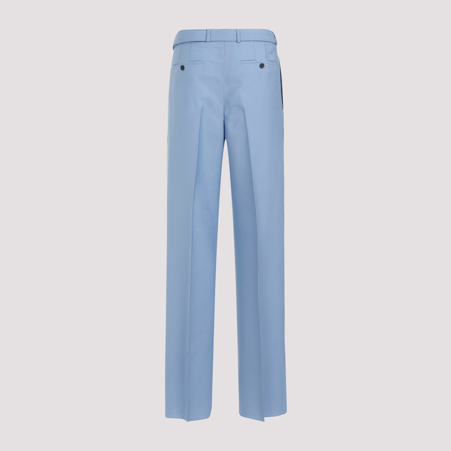 Shop Lanvin Wide Leg Trousers In Fog