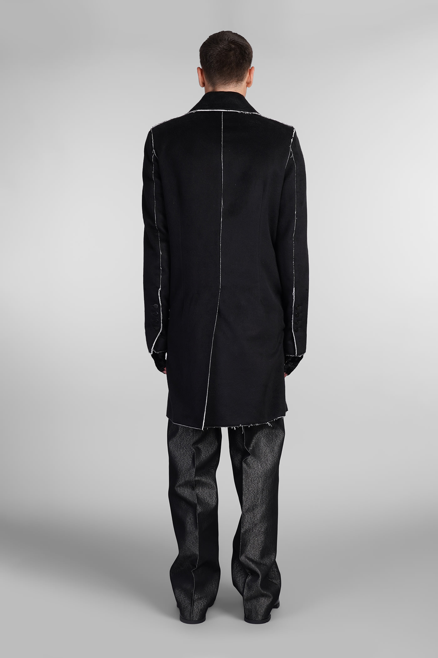 Shop Sapio N23 Coat In Black Silk