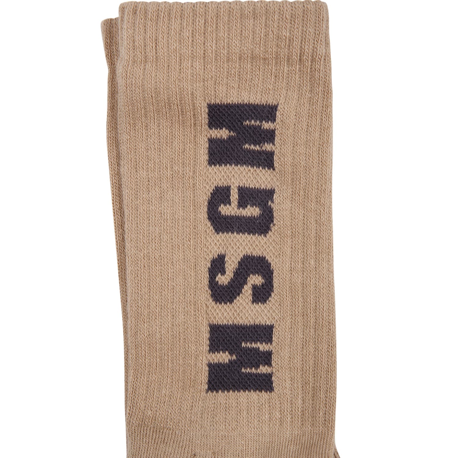 Shop Msgm Beige Socks For Kids With Logo