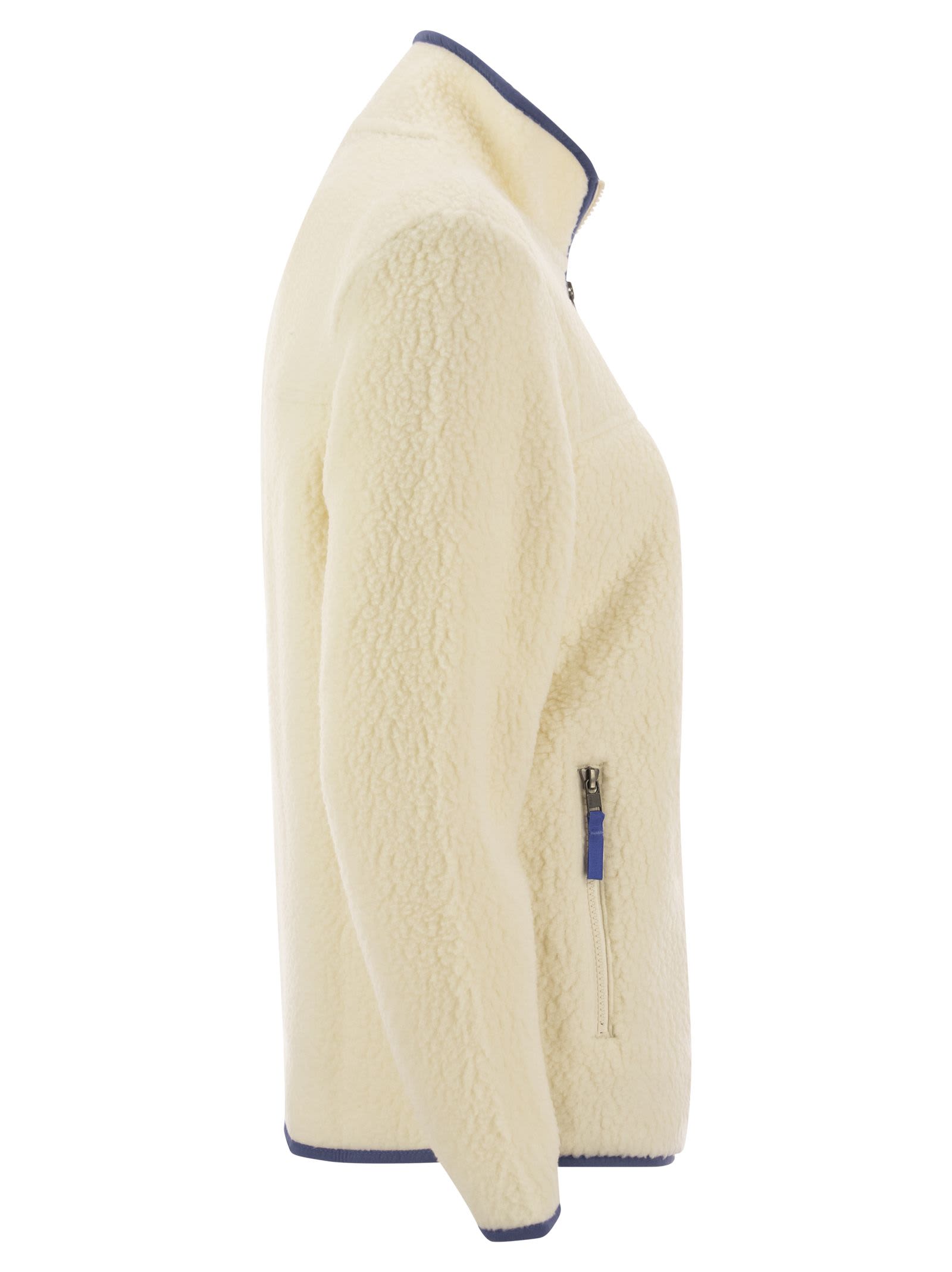 Shop Patagonia Fleece Jacket In Ivory
