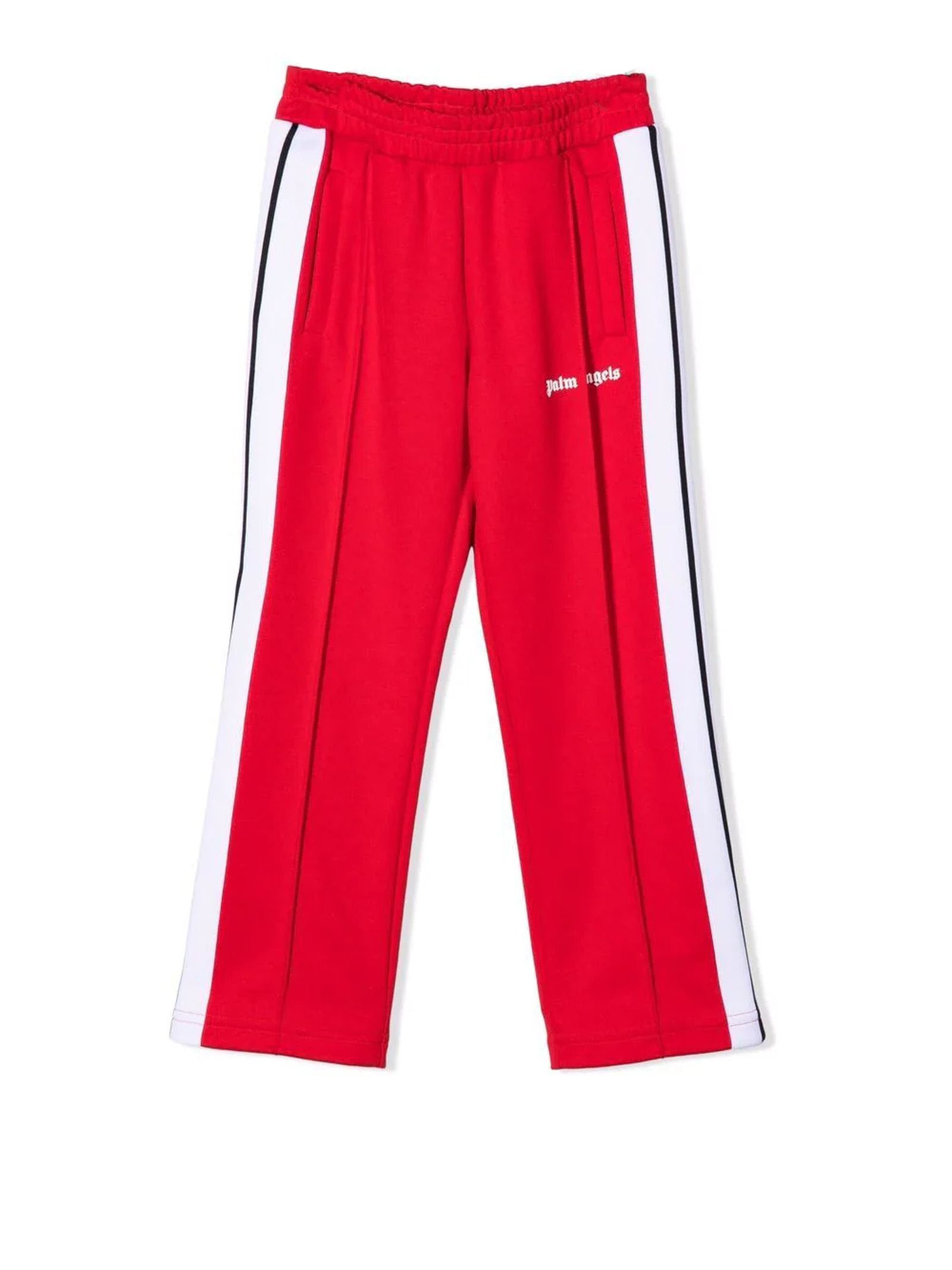Palm Angels Red Cotton Track Pants