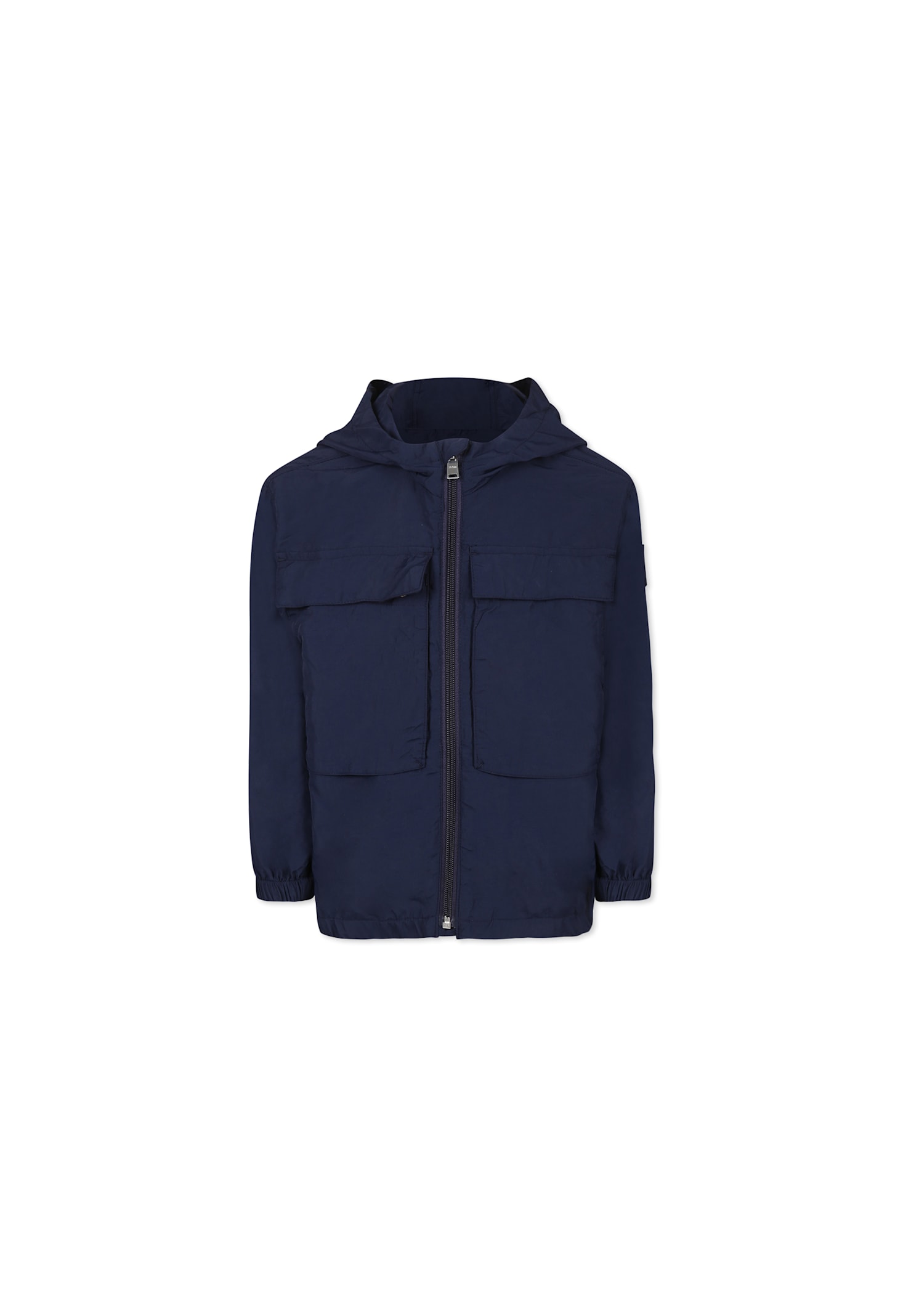 Hugo Boss Long-sleeved Jacket In Blue