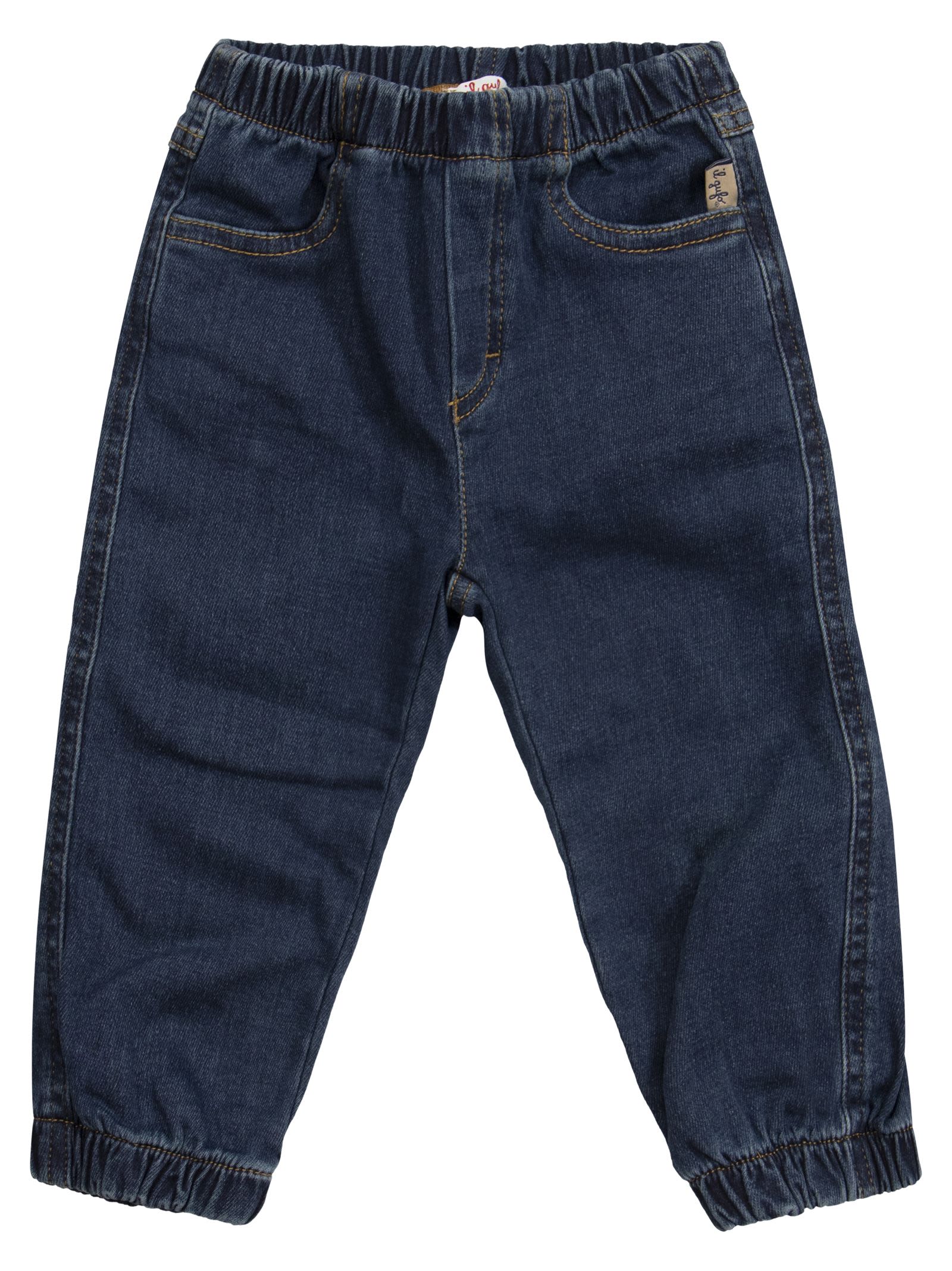 Shop Il Gufo Baby Jeans With Cuffs In Blue
