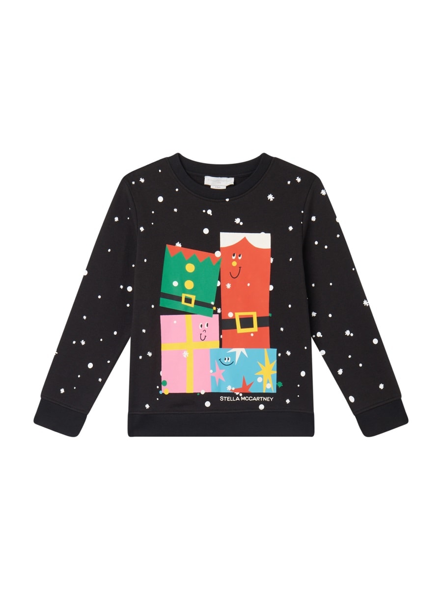 Stella Mccartney Christmas-motif Sweatshirt In Black