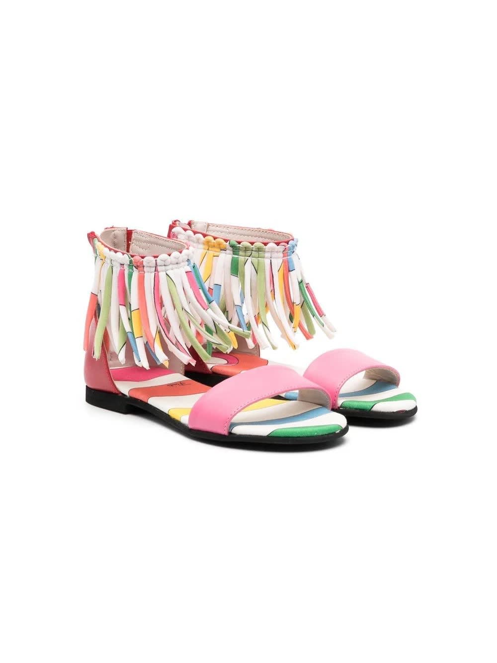 Emilio Pucci Fabric & Leather Slip-on Sneakers In Multicolor, ModeSens