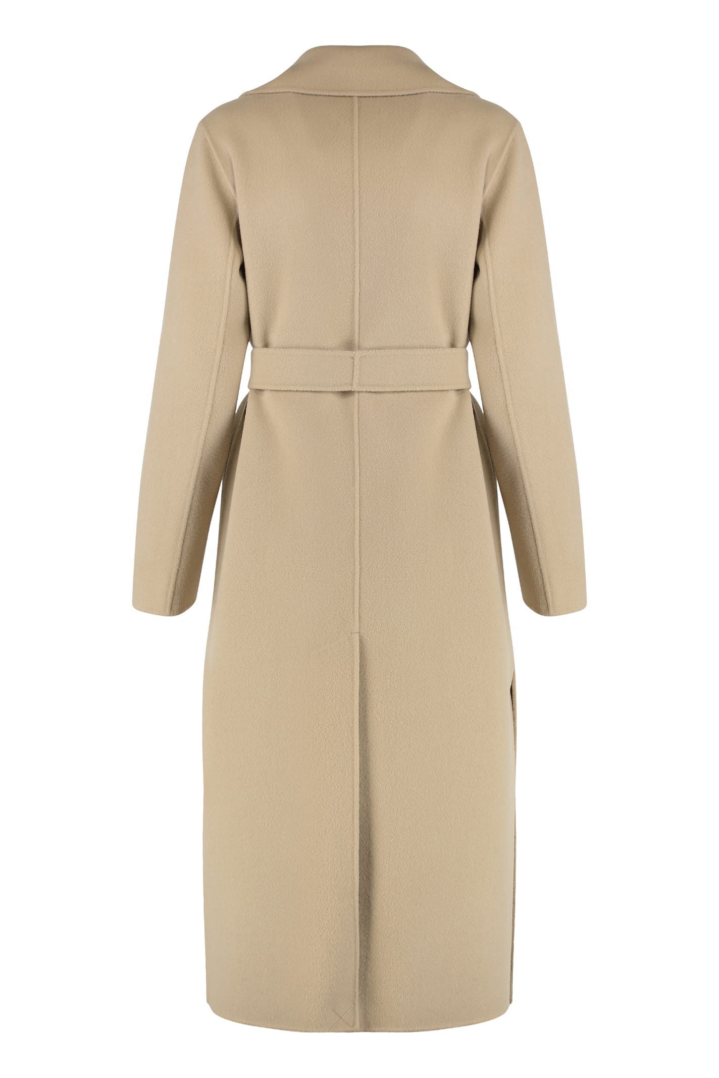 Weekend Max Mara Manu Double-breasted Virgin Wool Coat In Neutral