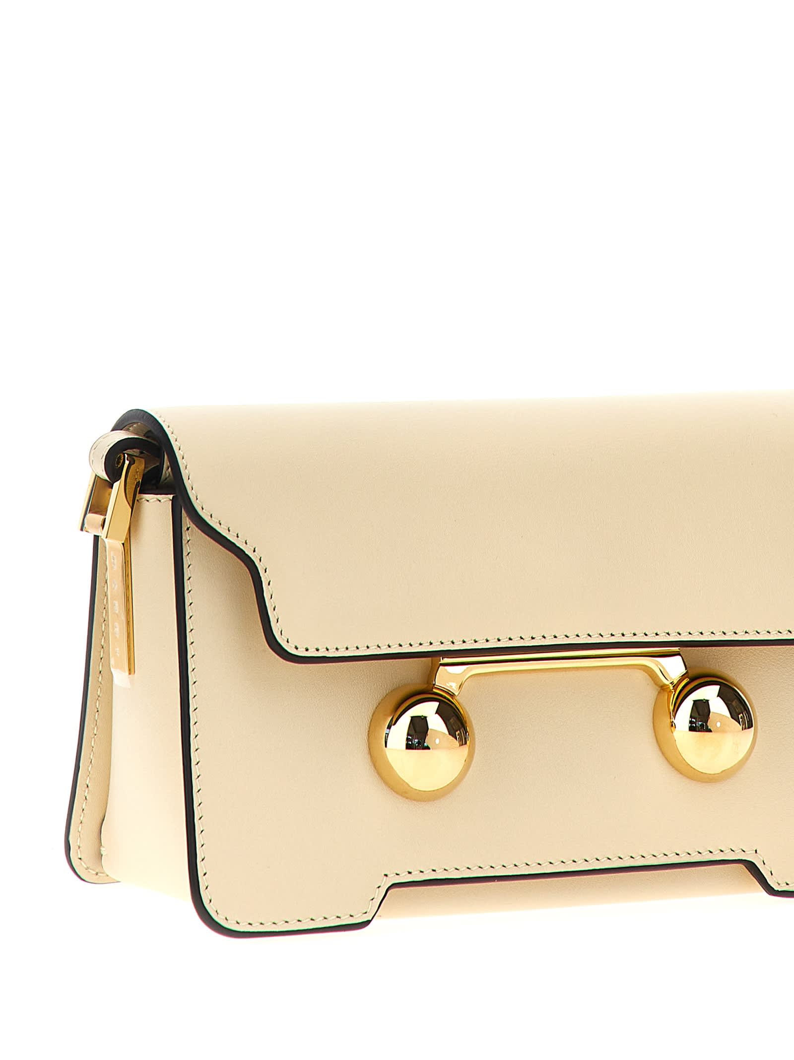 Shop Marni Trunkaroo Mini Shoulder Bag In White