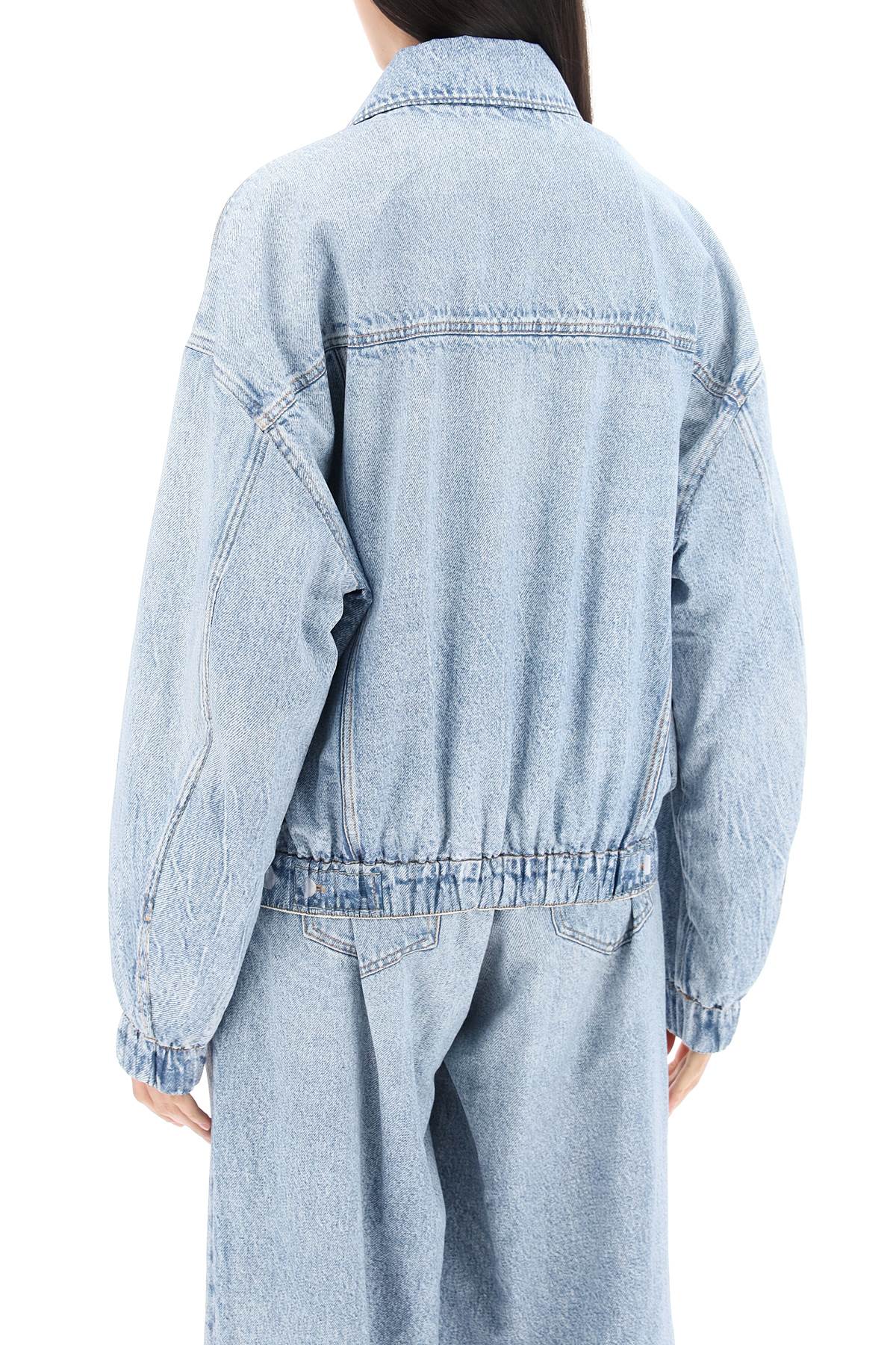 Shop Alexander Wang Oversized Trompe L In Vintage Faded Indigo (light Blue)