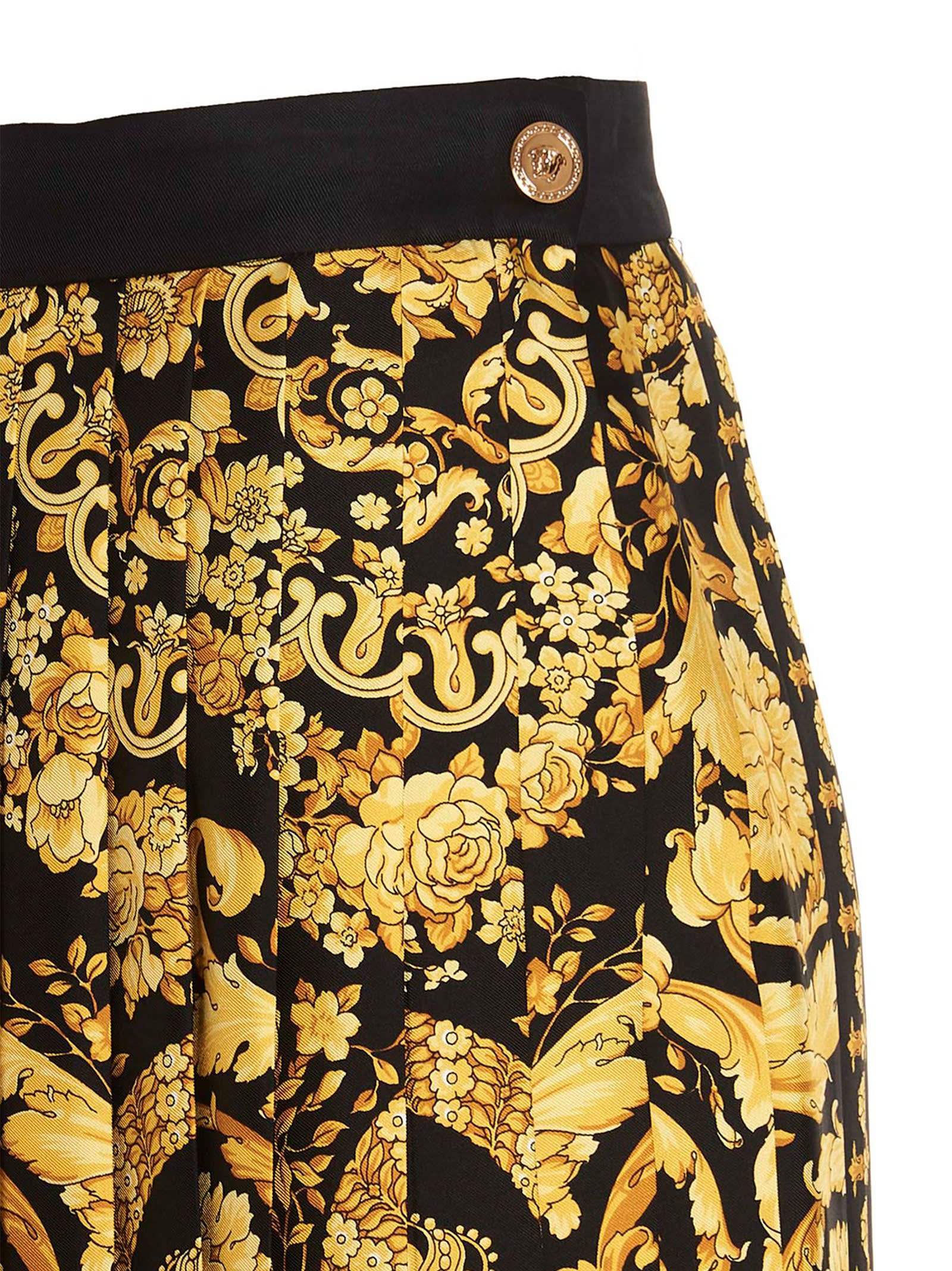 Shop Versace Barocco Short Skirt In Multicolor