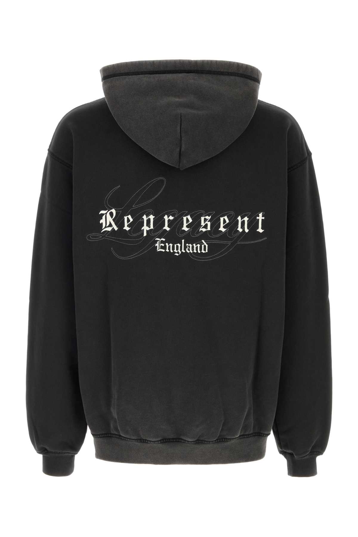 Represent Oversized Hooded Sweatshirt Kangaroo Pocket In Black