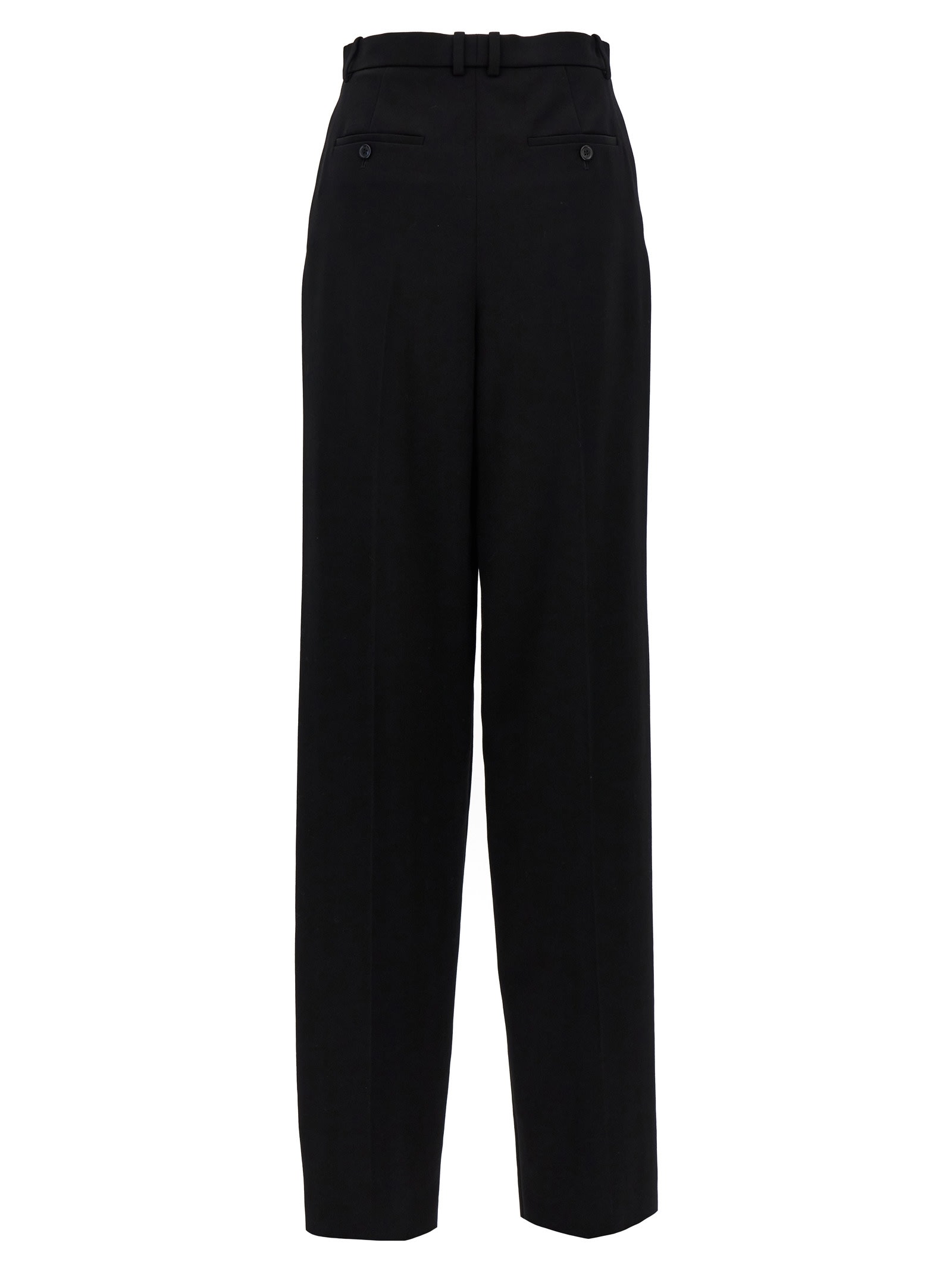 Shop Saint Laurent Grain De Poudre Pants In Nero