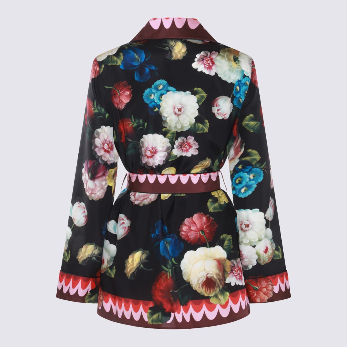 Shop Dolce & Gabbana Multicolor Silk Shirt In Fiore Nottur.c/greca