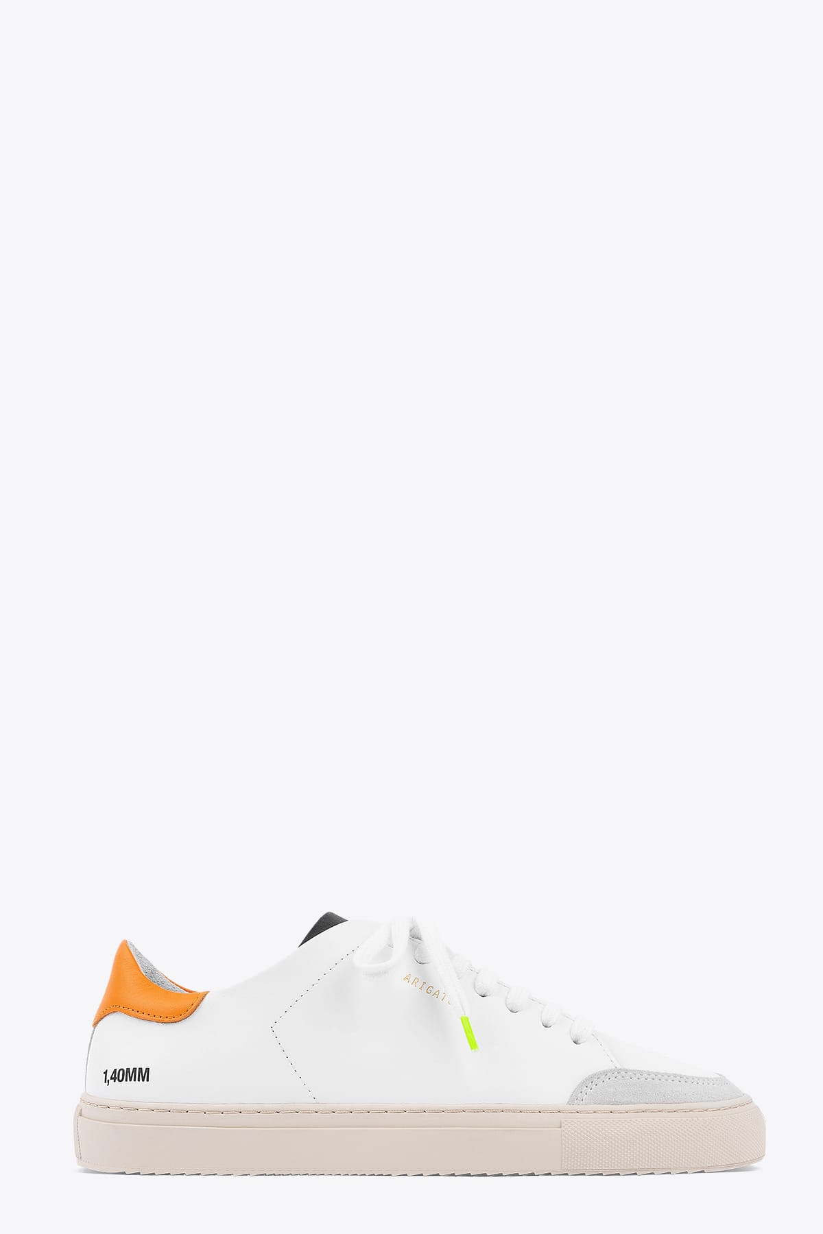 Axel Arigato Clean 90 Triple White leather low top lace-up sneaker with multicolor detail- Clean 90 triple