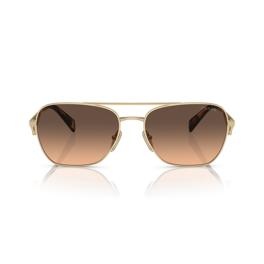 Prada Sunglasses In Oro/marrone Sfumata