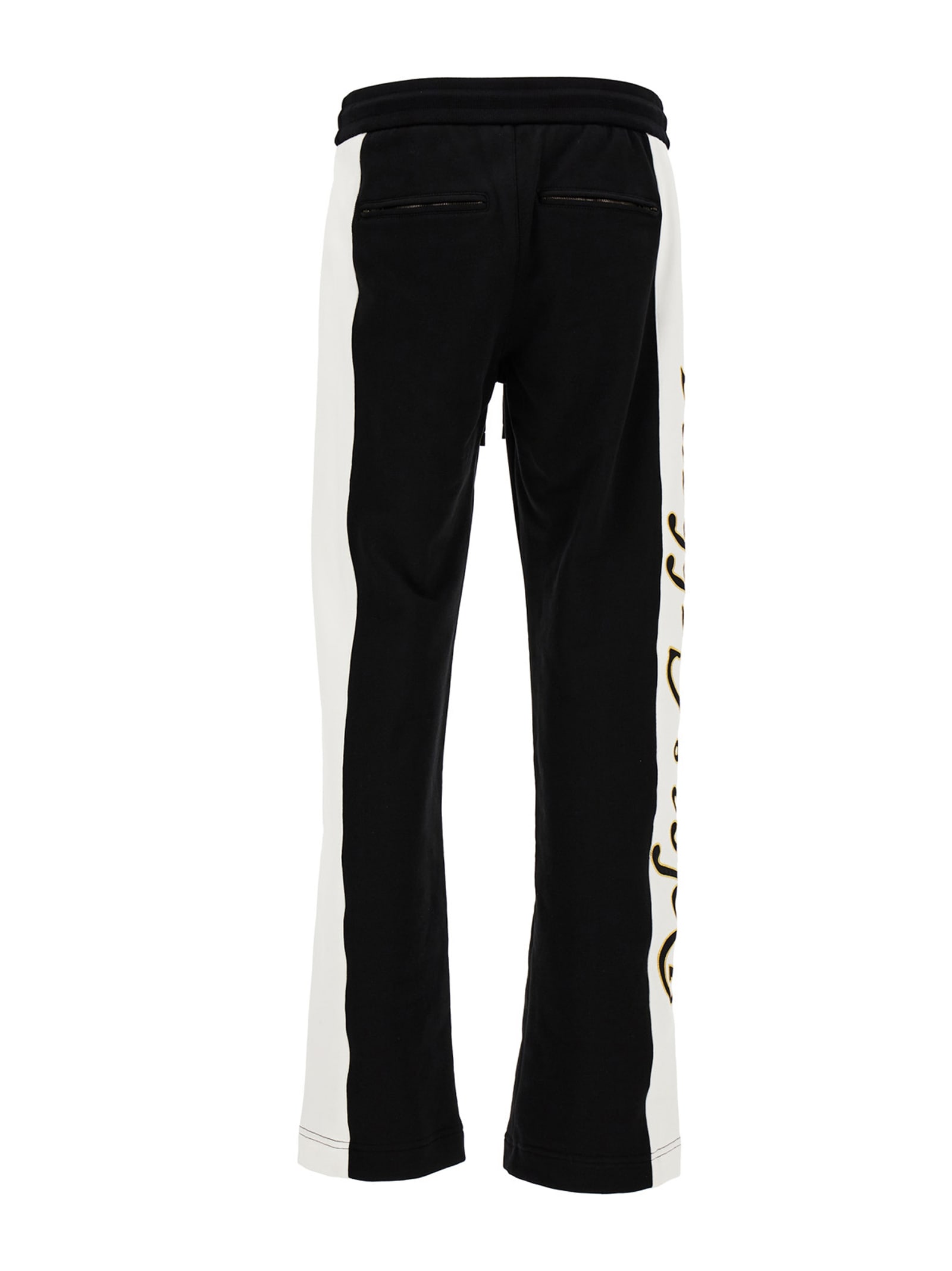 Dolce & Gabbana Logo Embroidery Joggers In Black ModeSens