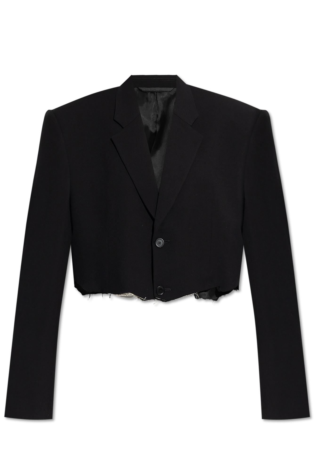 Balenciaga Single-breasted Notched Lapels Blazer In Black