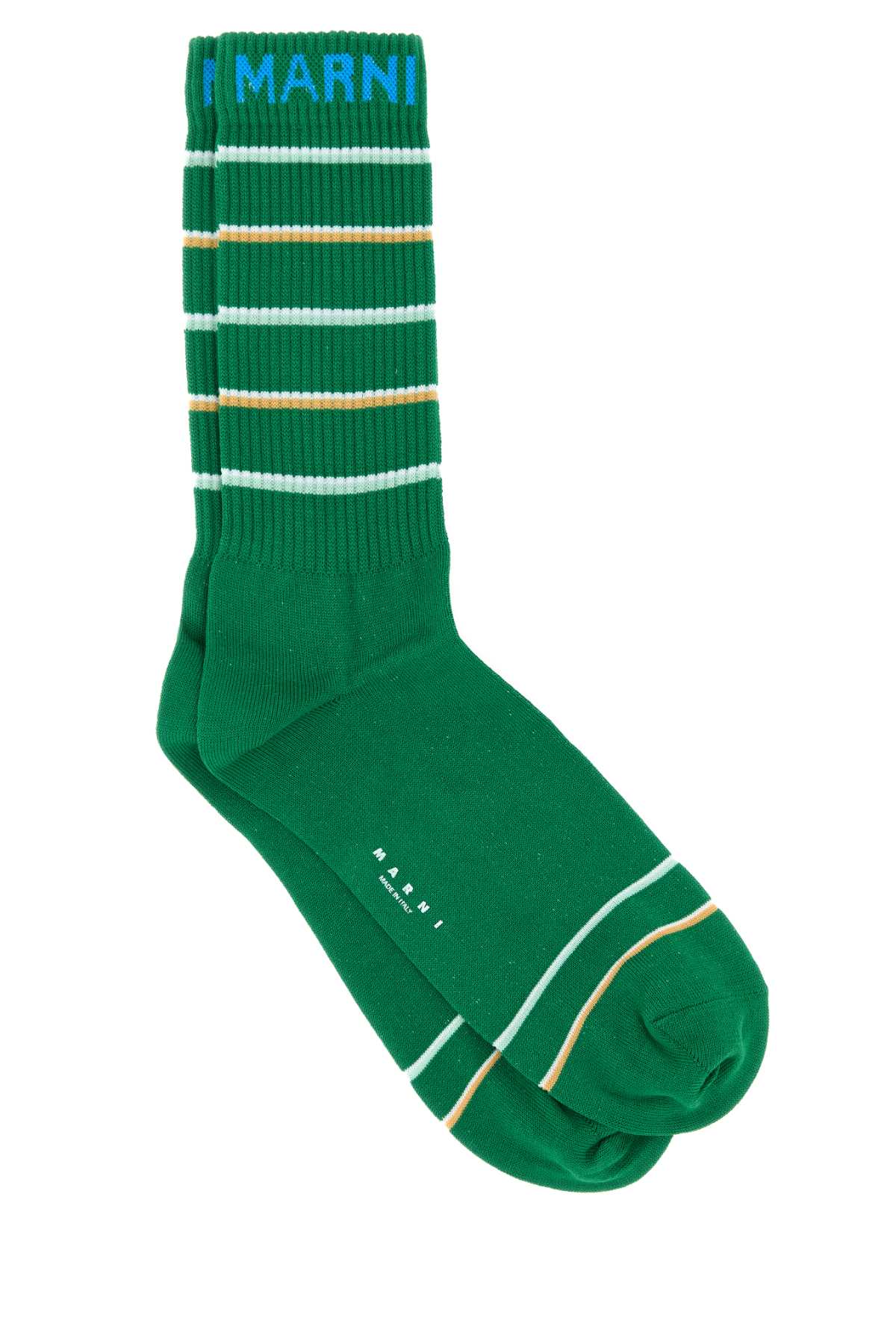Green Cotton Blend Socks
