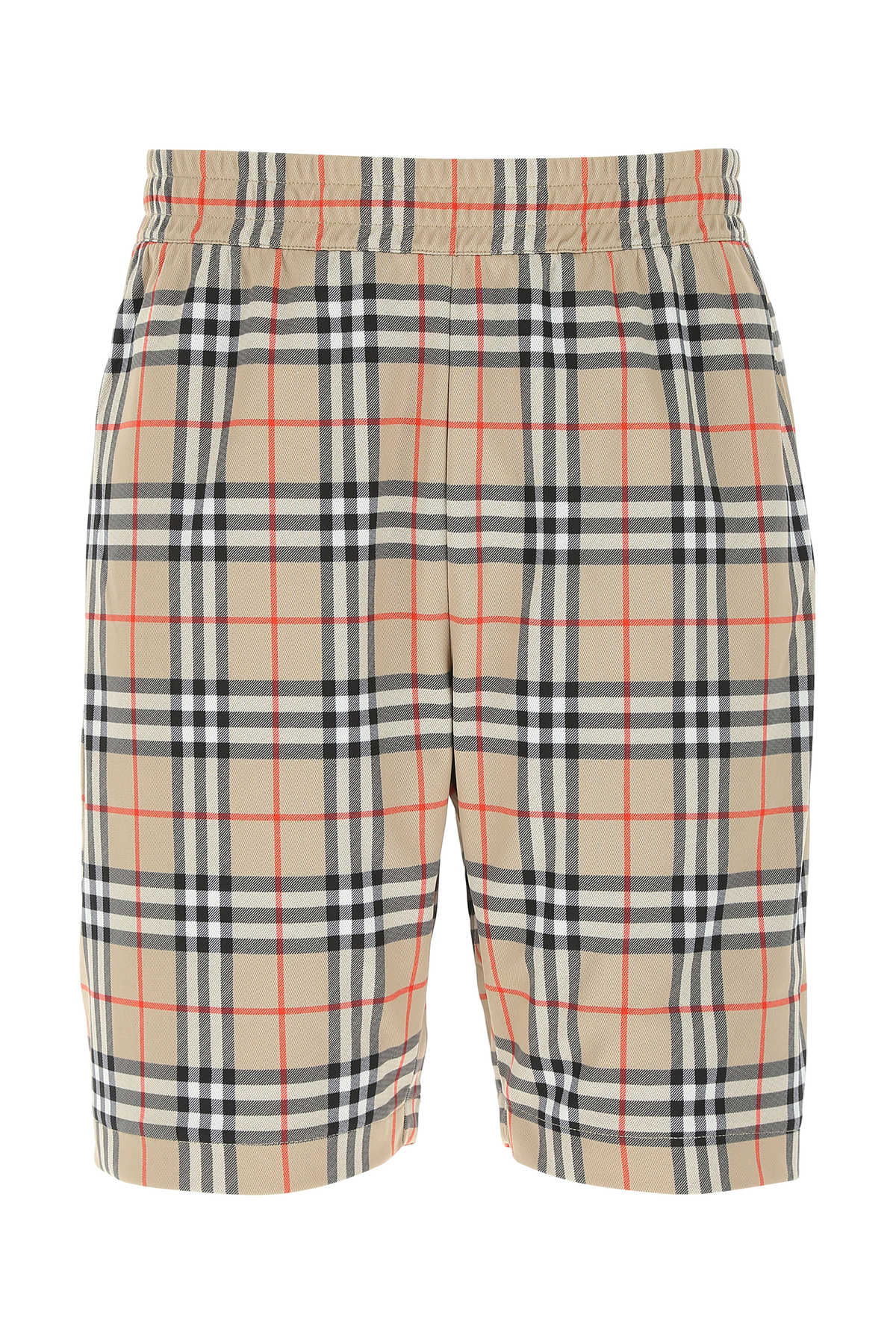 Shop Burberry Embroidered Polyester Bermuda Shorts In A7028