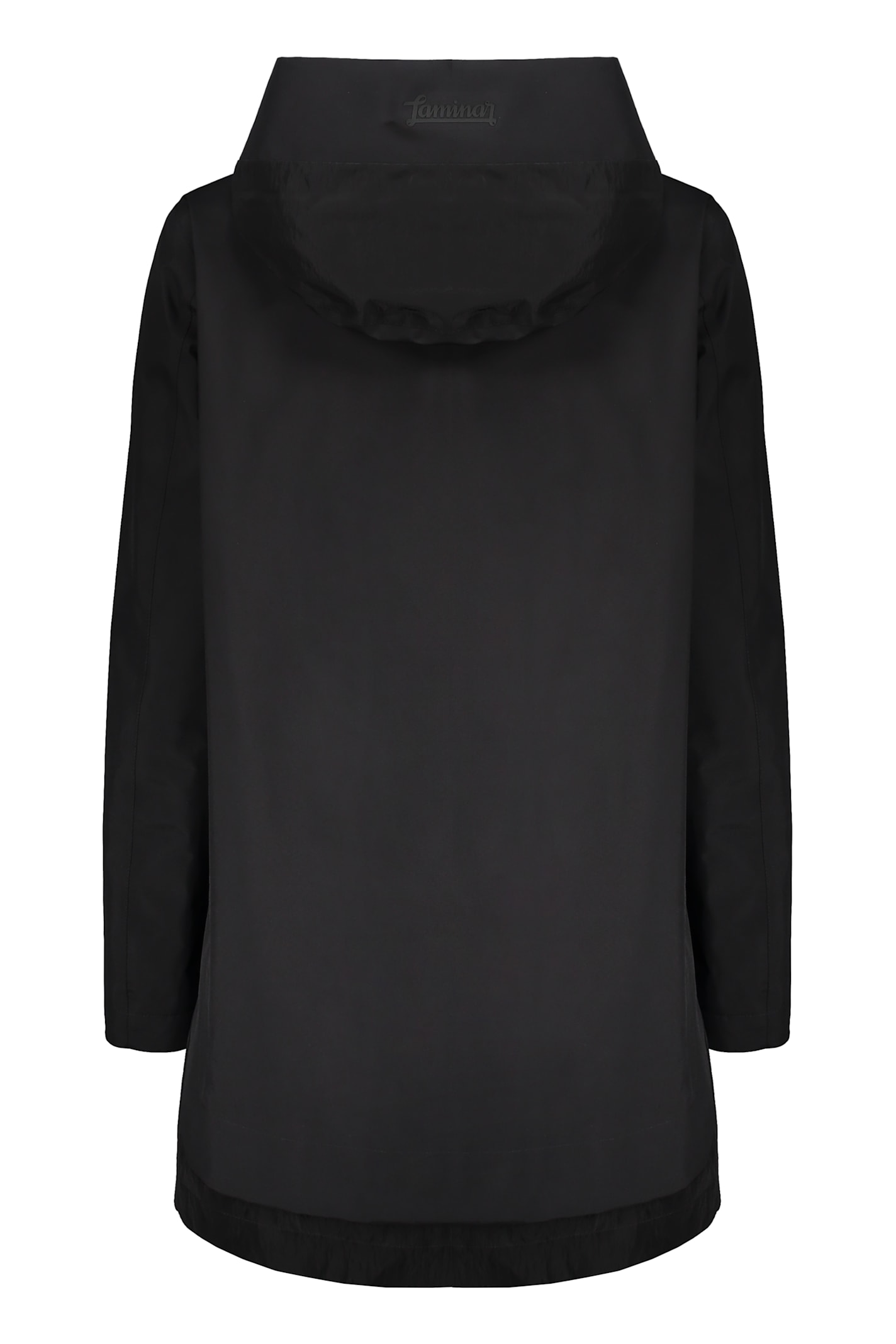 Herno Hooded Raincoat In Black