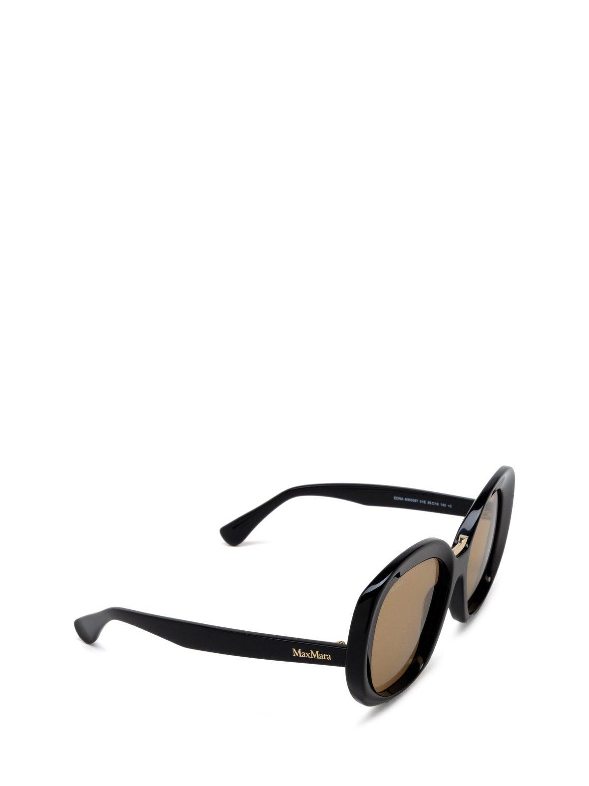 Shop Max Mara Butterfly Frame Sunglasses In 01e