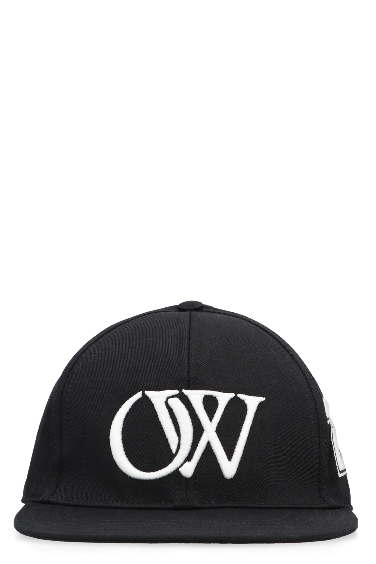 Shop Off-white Baseball Hat With Flat Visor In Black