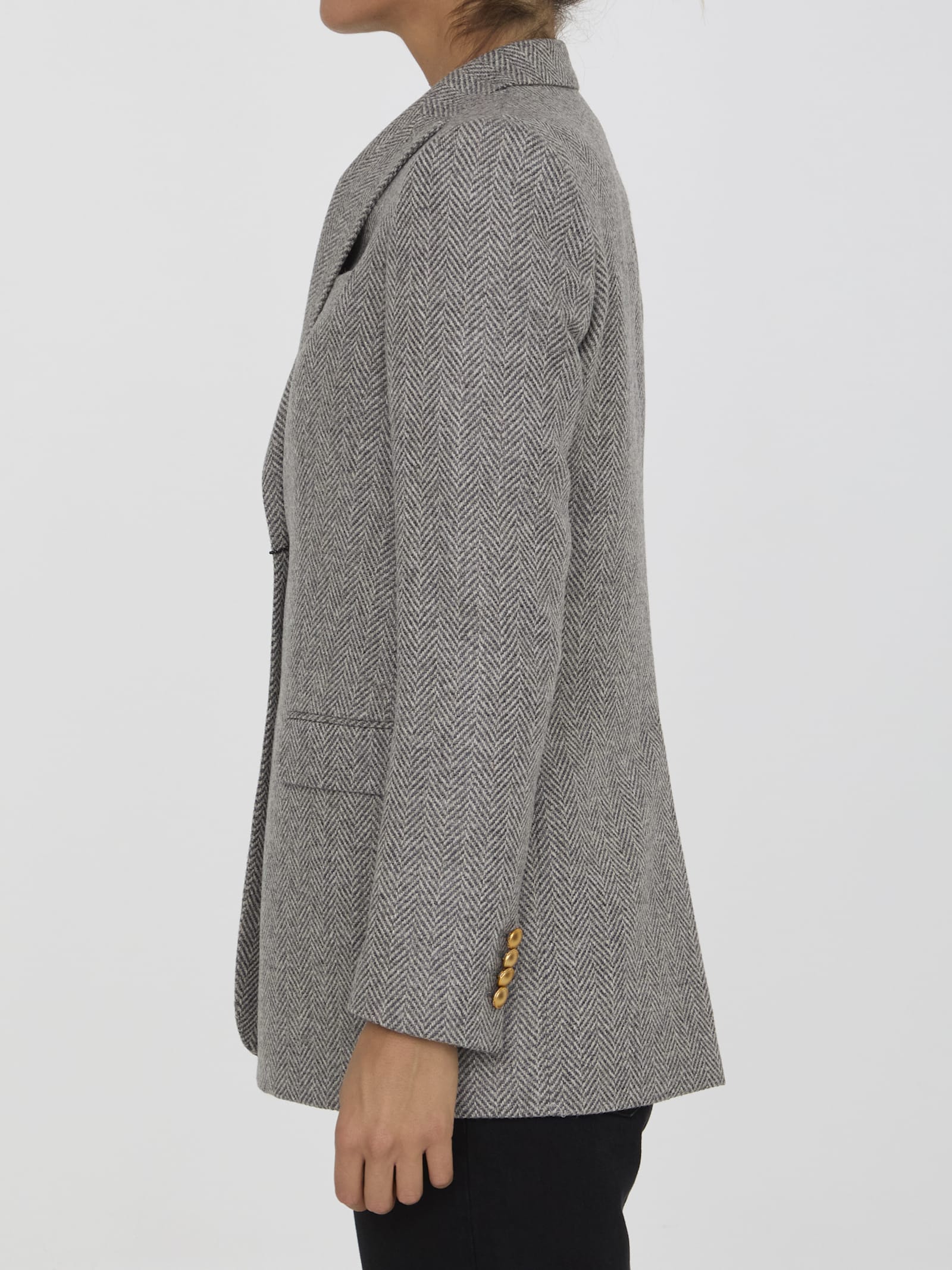 Shop Tagliatore Berta Jacket In Grey