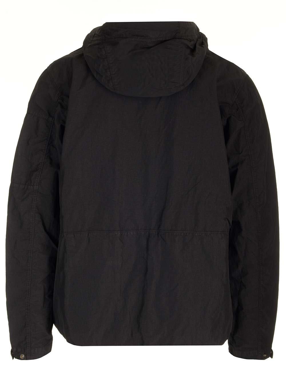 Shop C.p. Company Reversible Hooded Jacket In Black