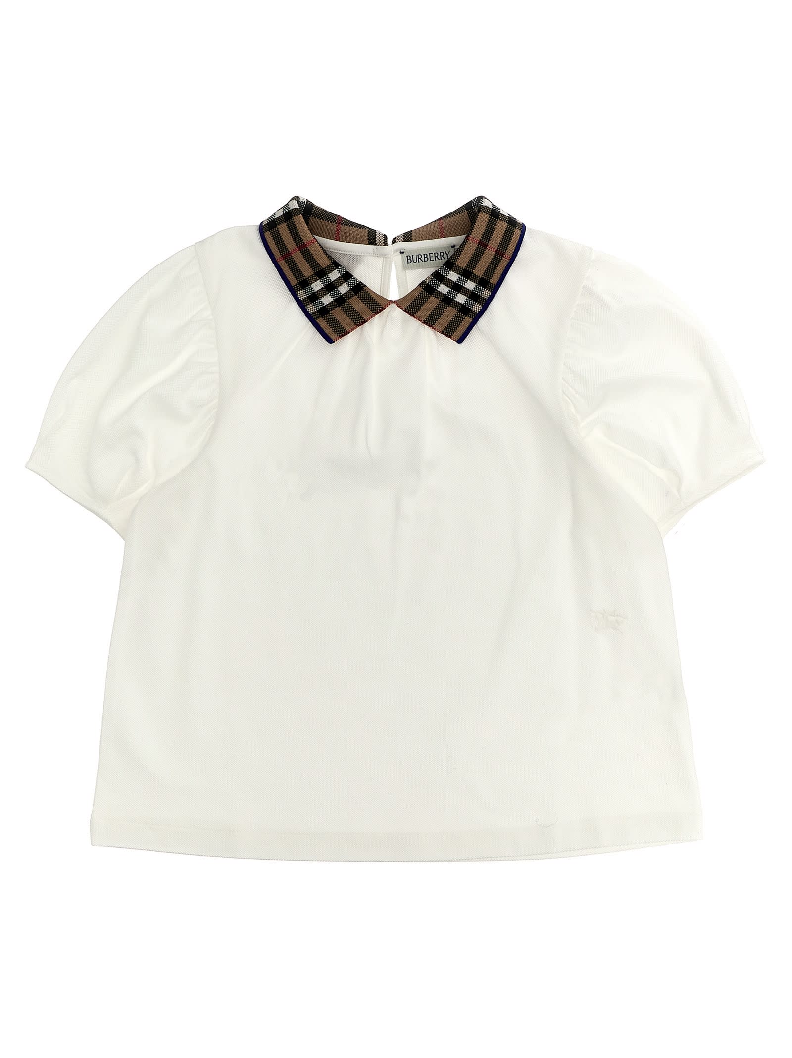 Burberry Kids' Alessa Polo Shirt In White