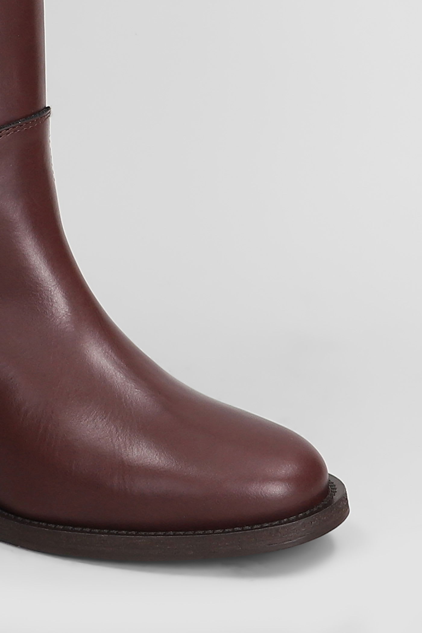 Via Roma 15 Leather Knee-high Boots In Black