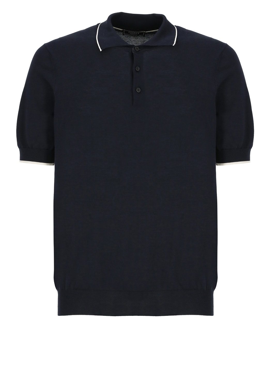 Shop Peserico Cotton Polo Shirt In Blue