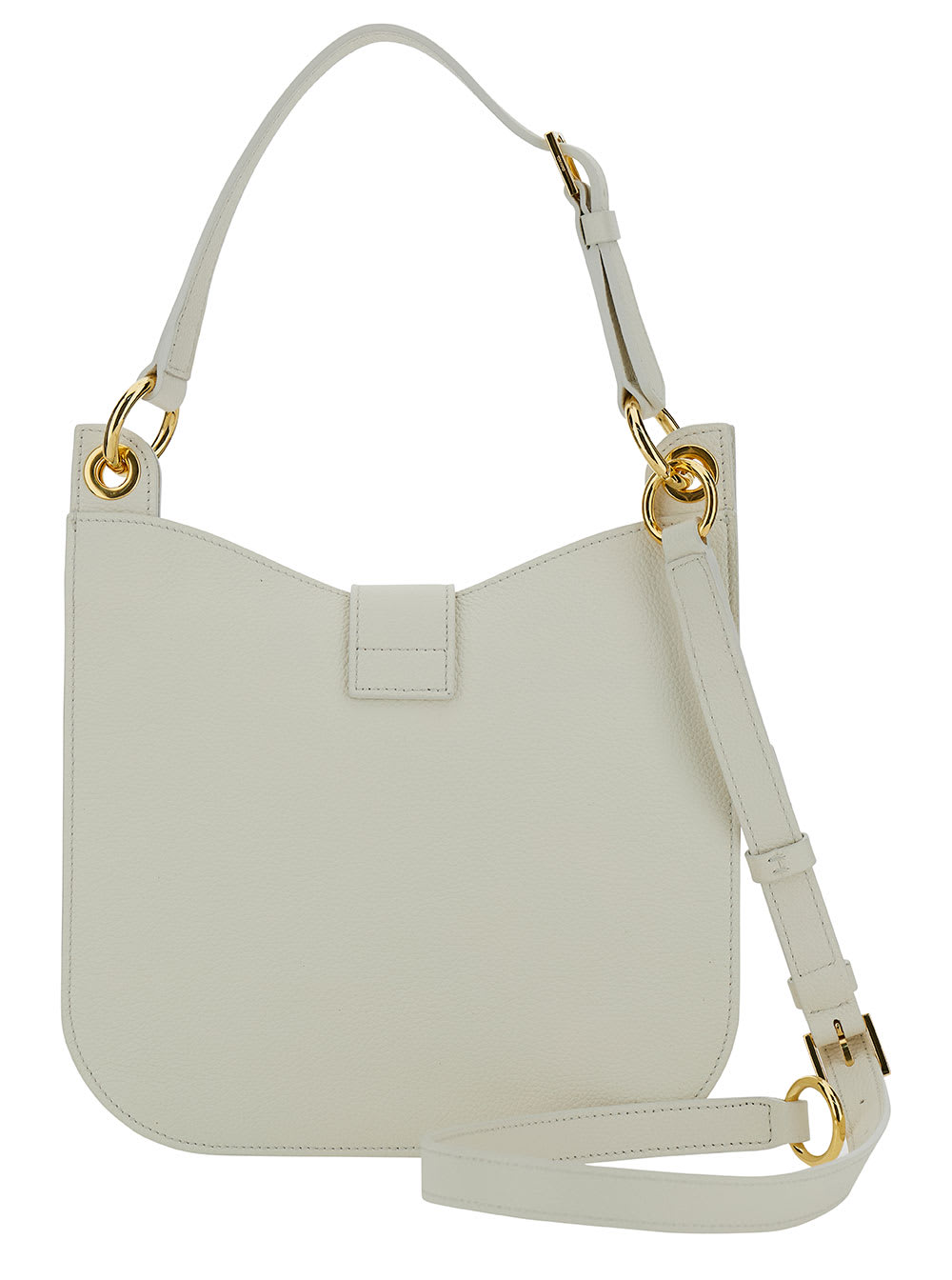 Shop Tom Ford Tara White Handbag With T Signature Detail In Grainy Leather Woman In Brown