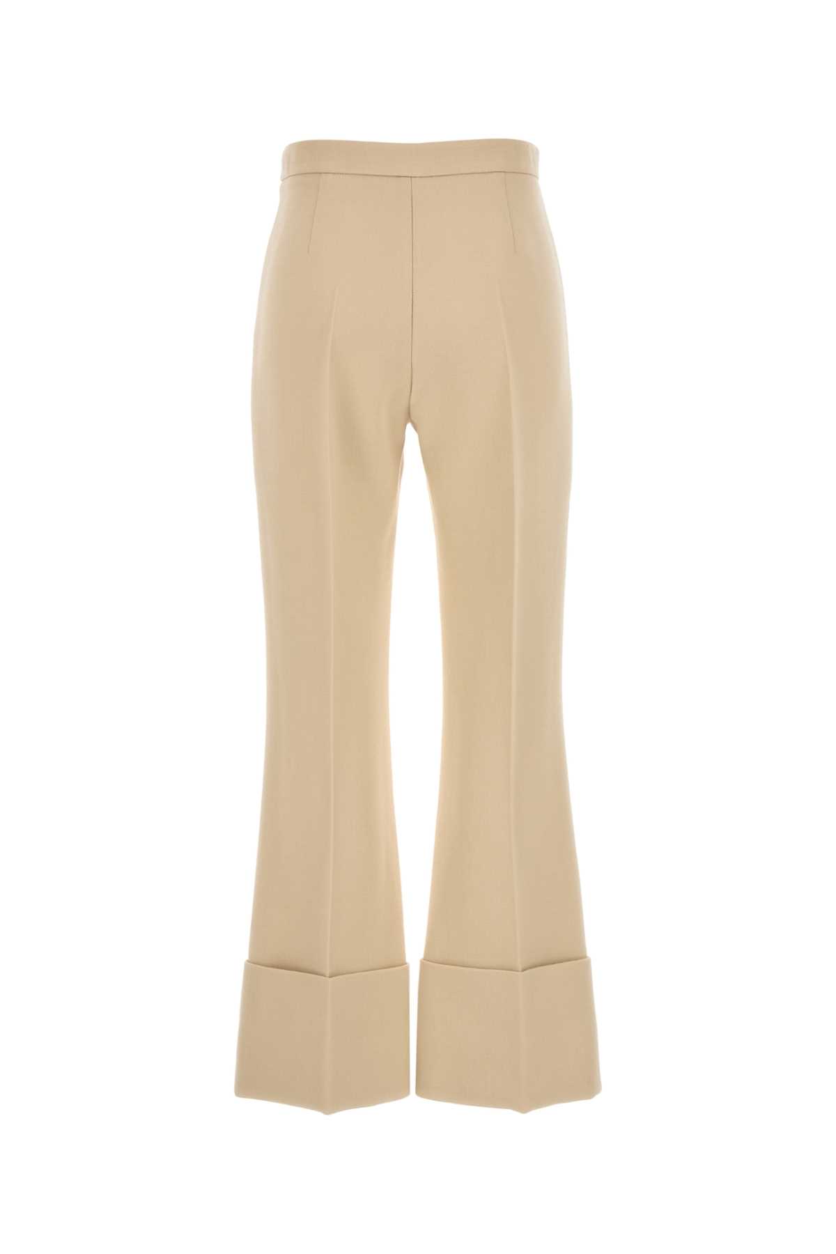 パンツ VALENTINO GARAVANI Cream Wool Pant VALENTINO GARAVANI Wool-twill wide-leg pants | NET-A-PORTER