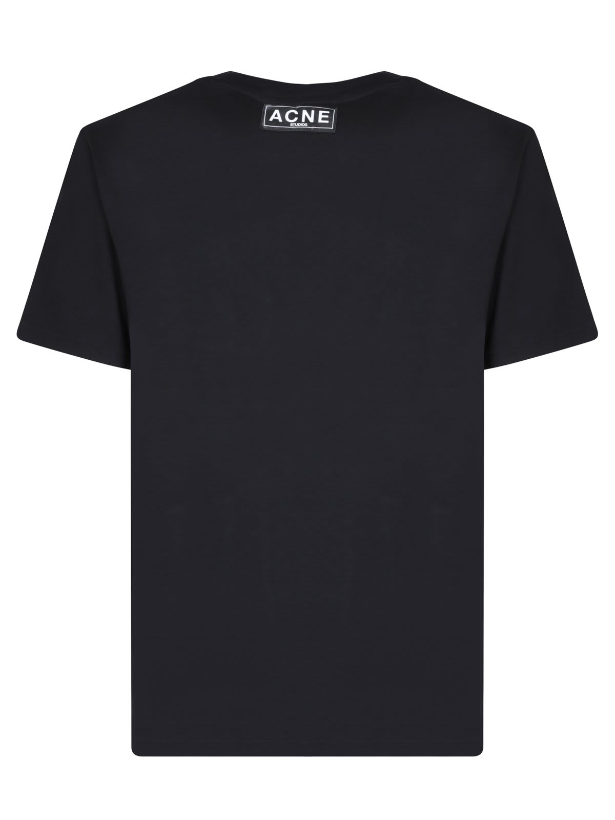 Shop Acne Studios Logo Printed Crewneck T-shirt In Black