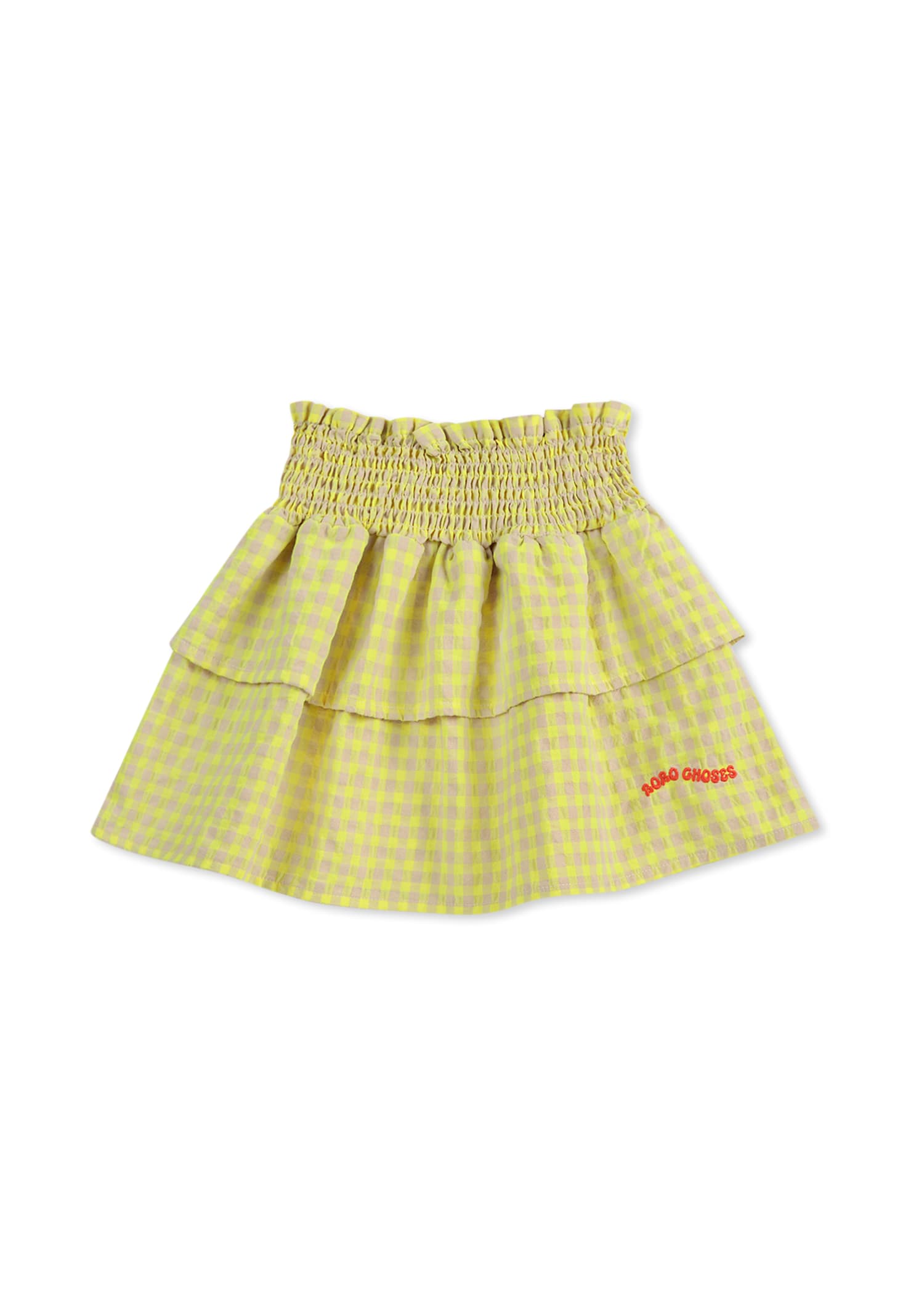 Bobo Choses Checked Skirt In Yellow