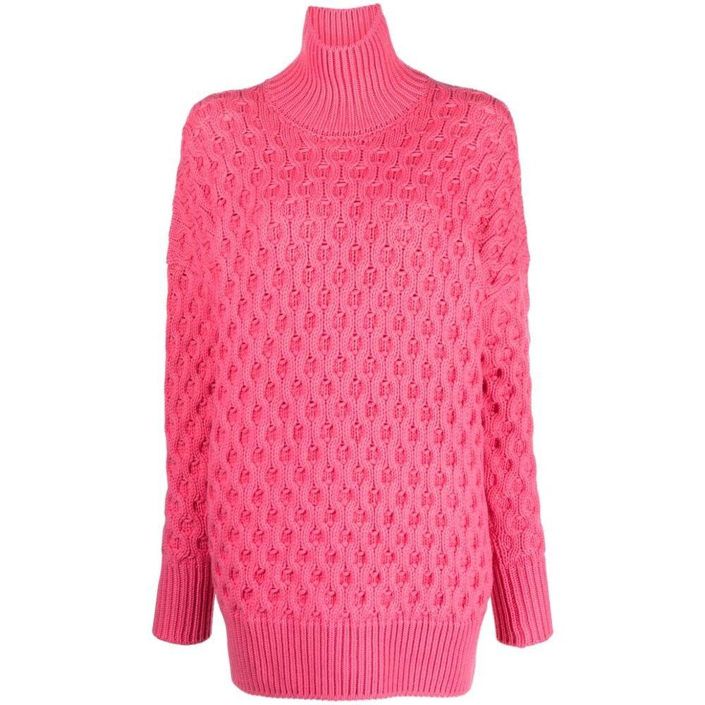 Shop Sa Su Phi Roll-neck Knitted Sweater In Pink